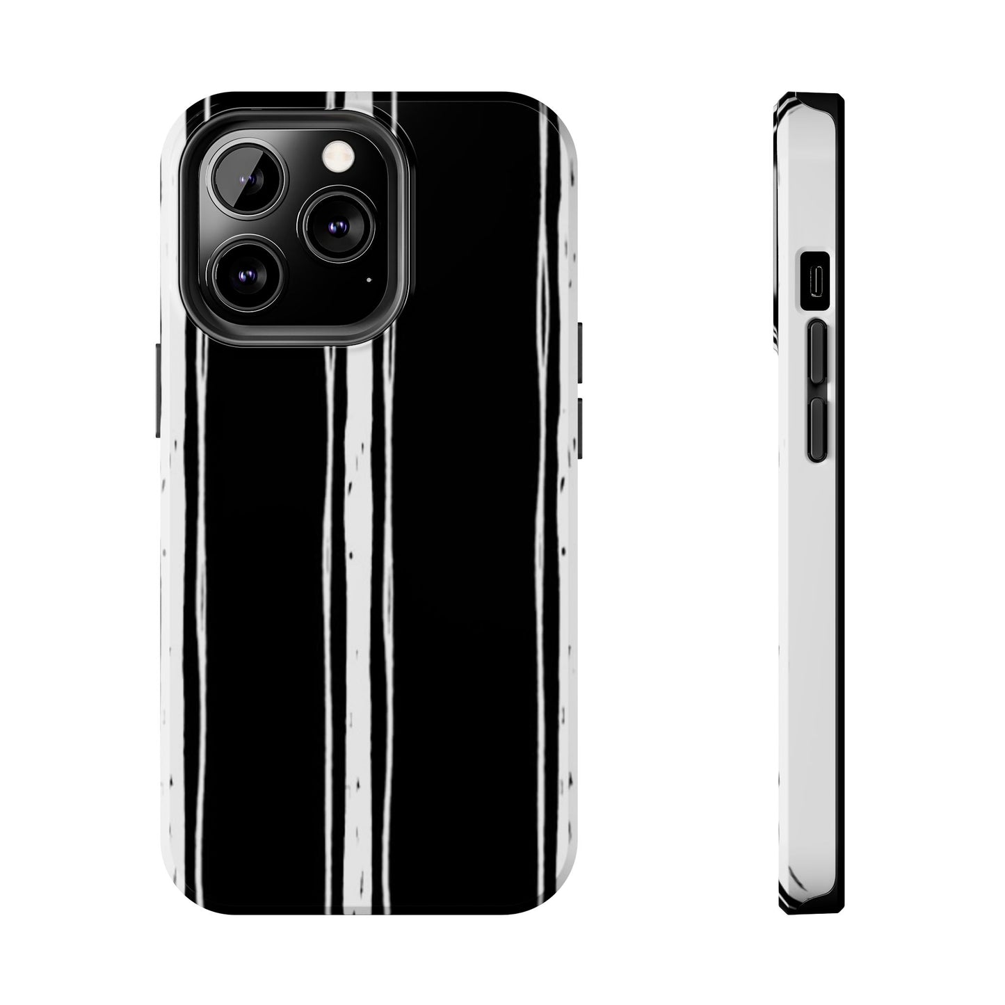Black / White Stripe Phone Case