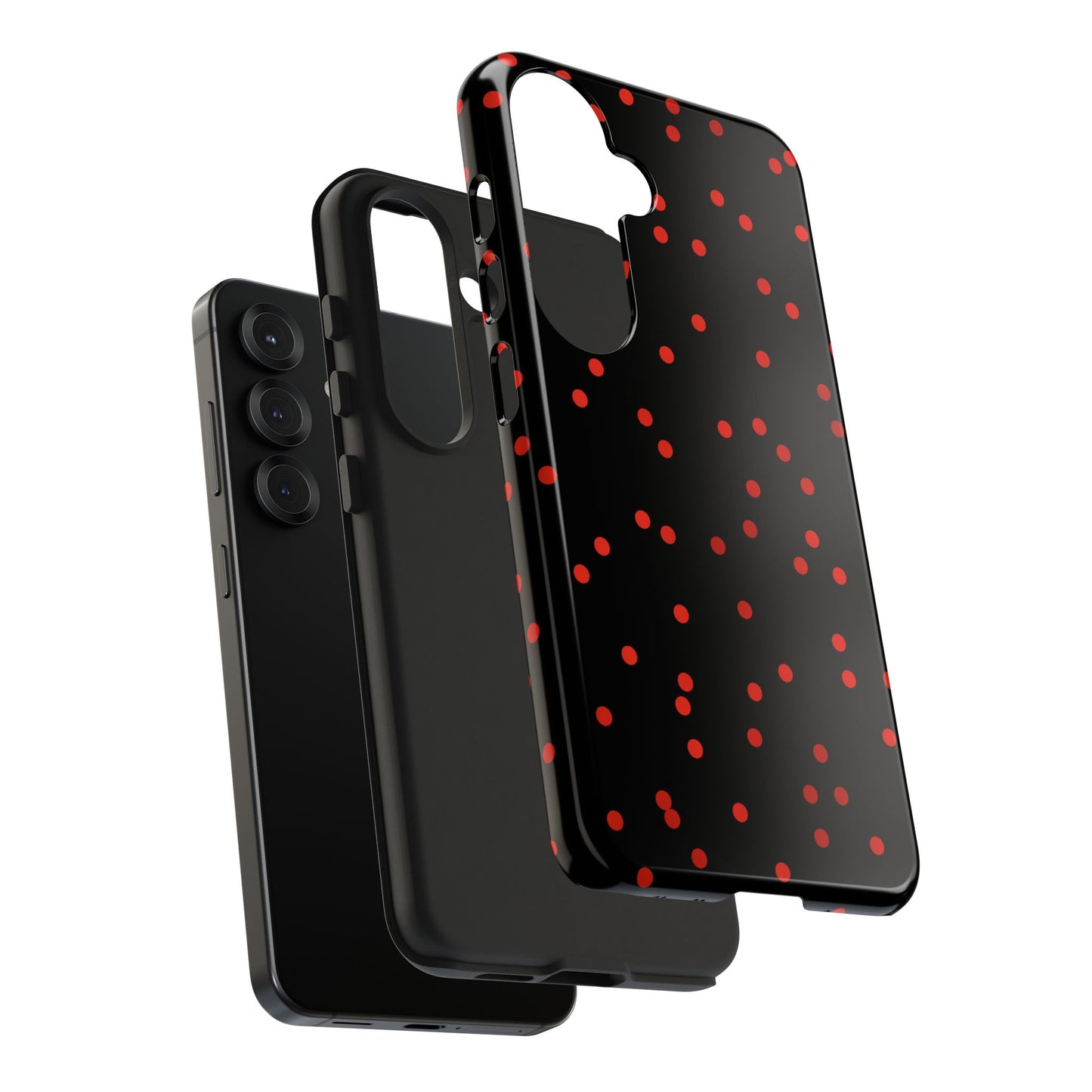 Space Dots Black / Red Phone Case