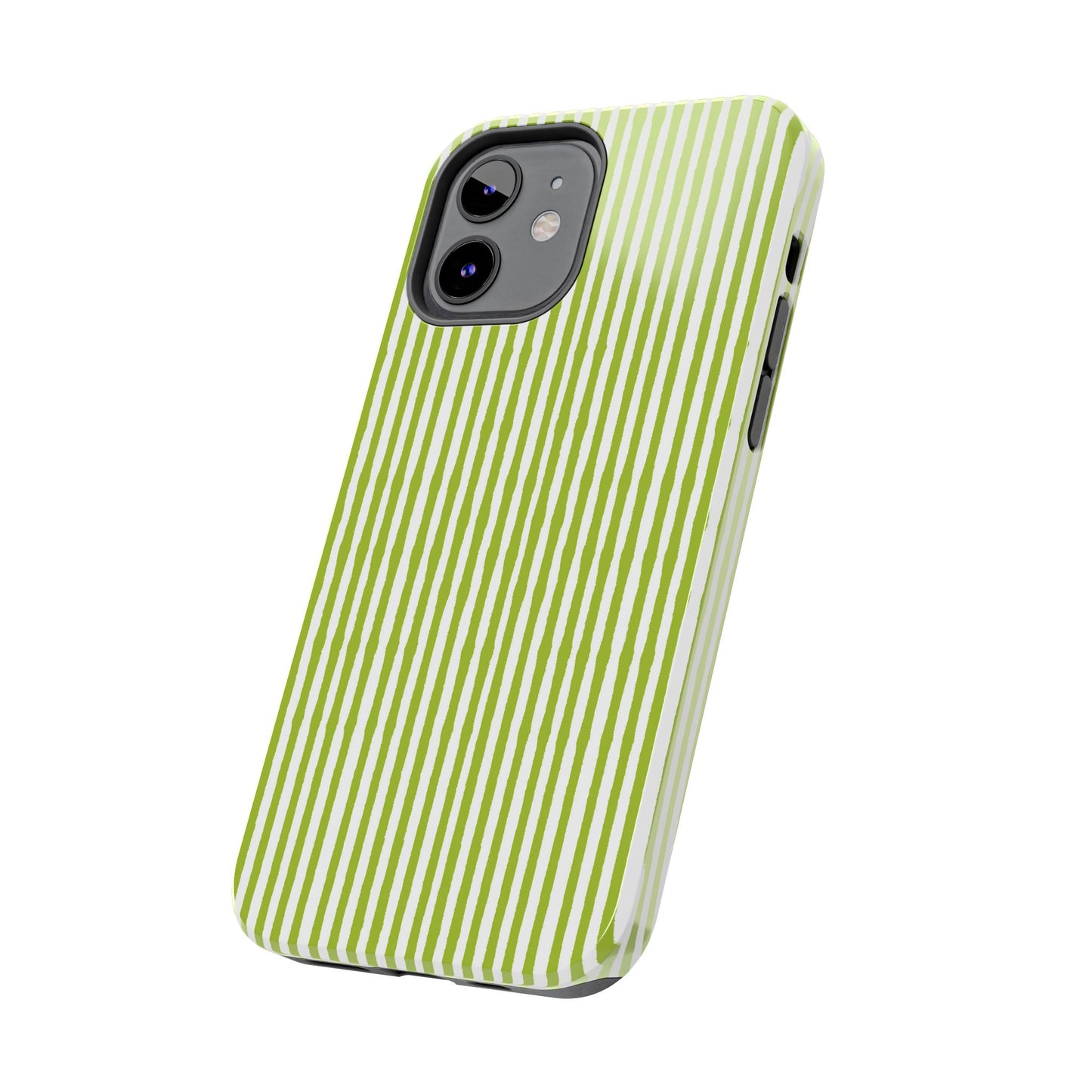 Lazy Stripe Green / White Phone Case