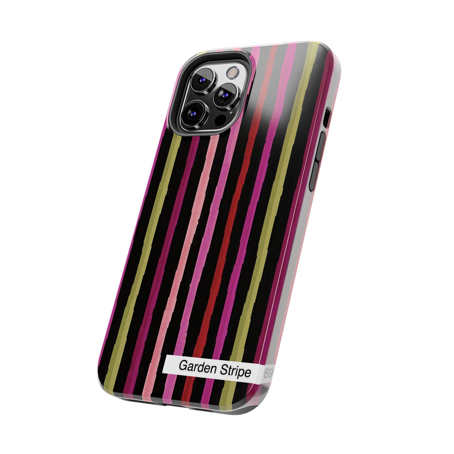 Garden Stripe Black Phone Case