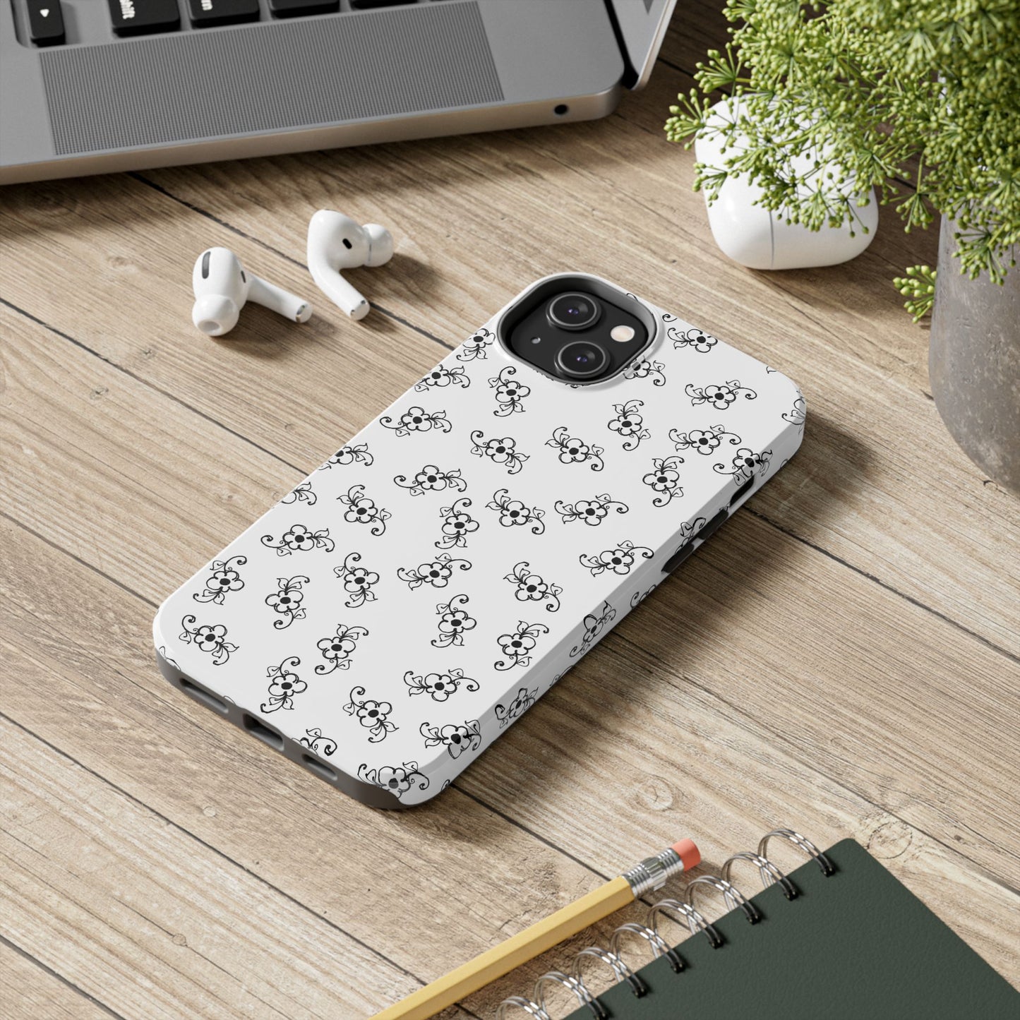Favorite Daisies White / Black Phone Case