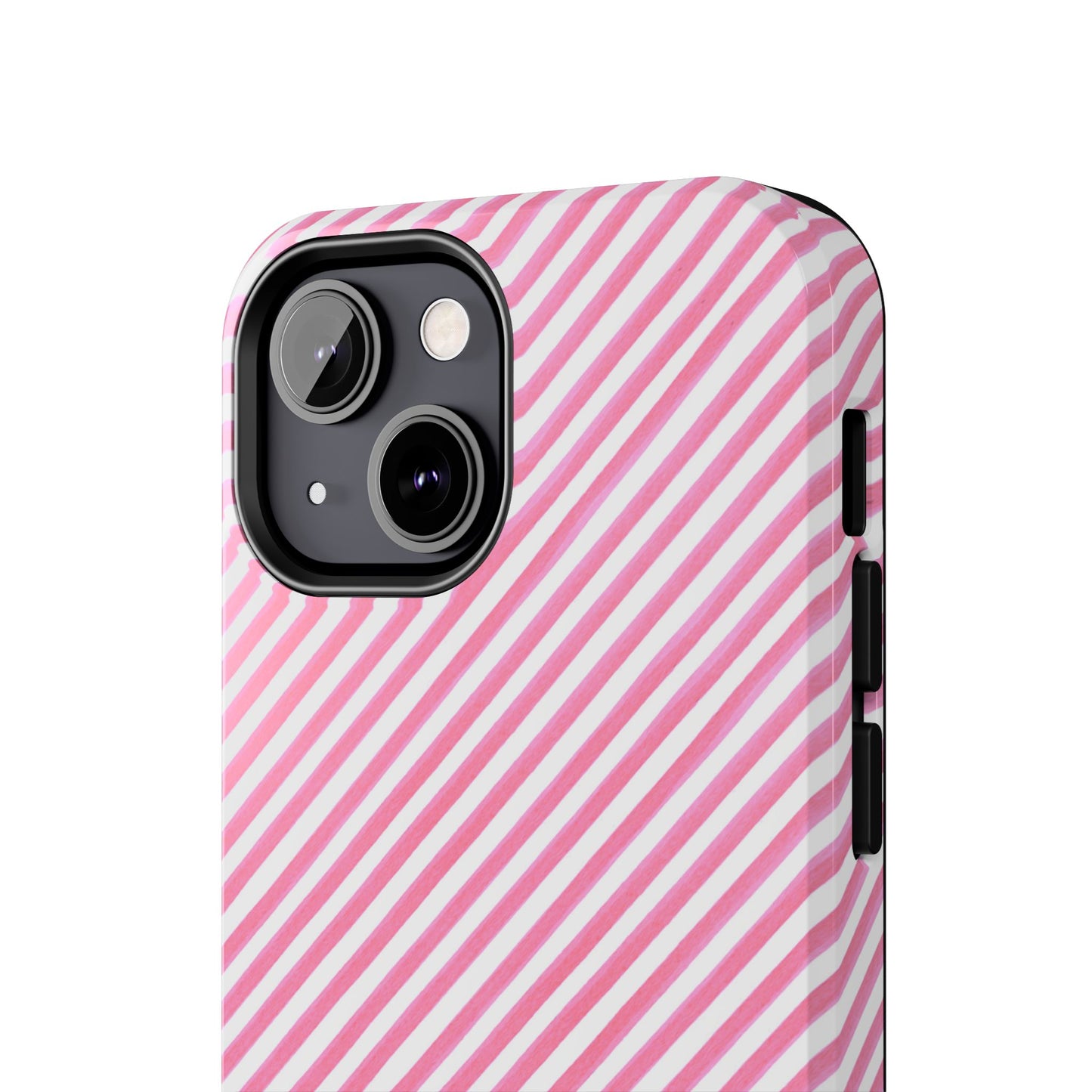 Bias Stripe Pink / White Phone Case