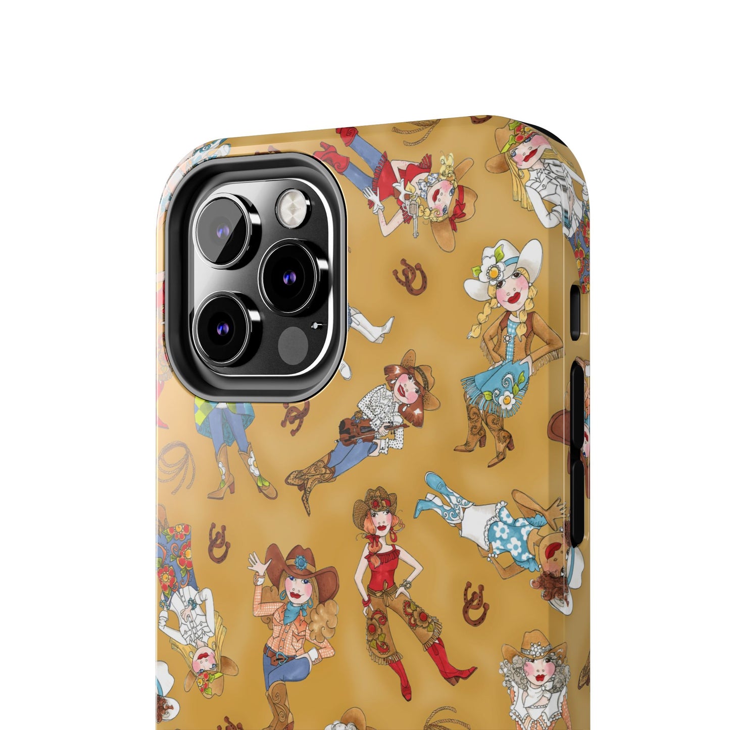 Tossed Cowgirls Tan Phone Case