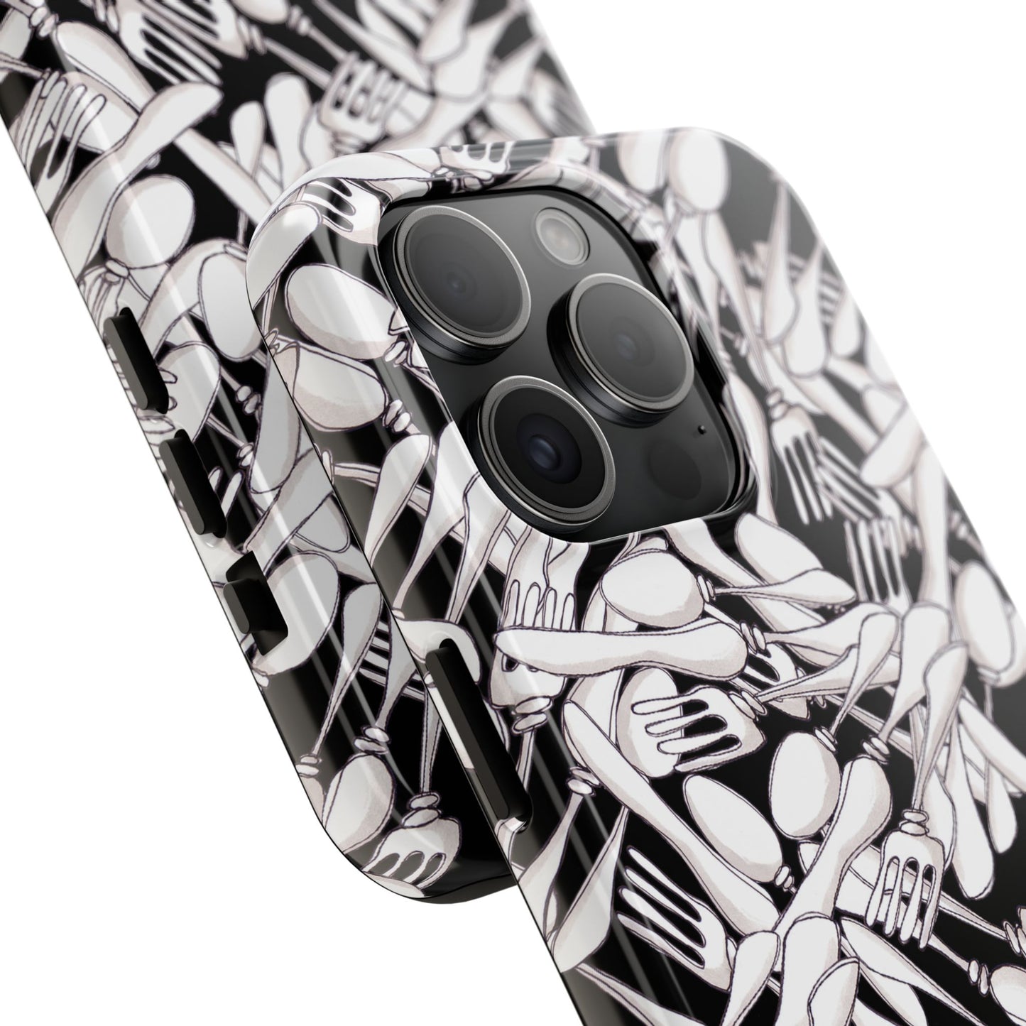 Silverware Wars Black Phone Case