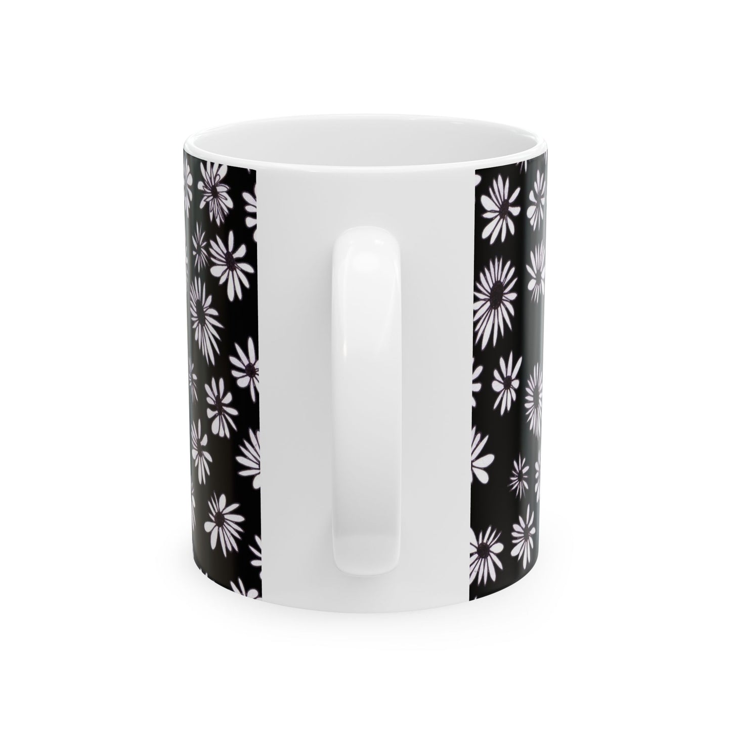 Random Daisy Black / White Cup