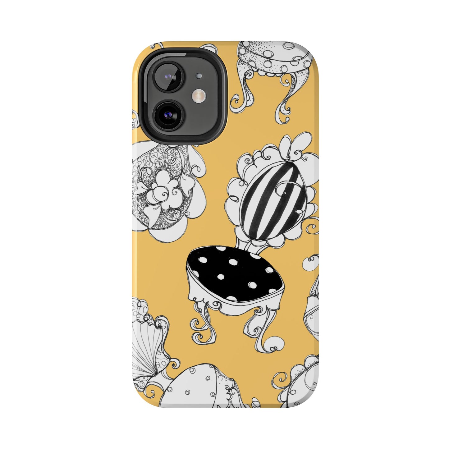 Bistro Chairs Yellow Phone Case