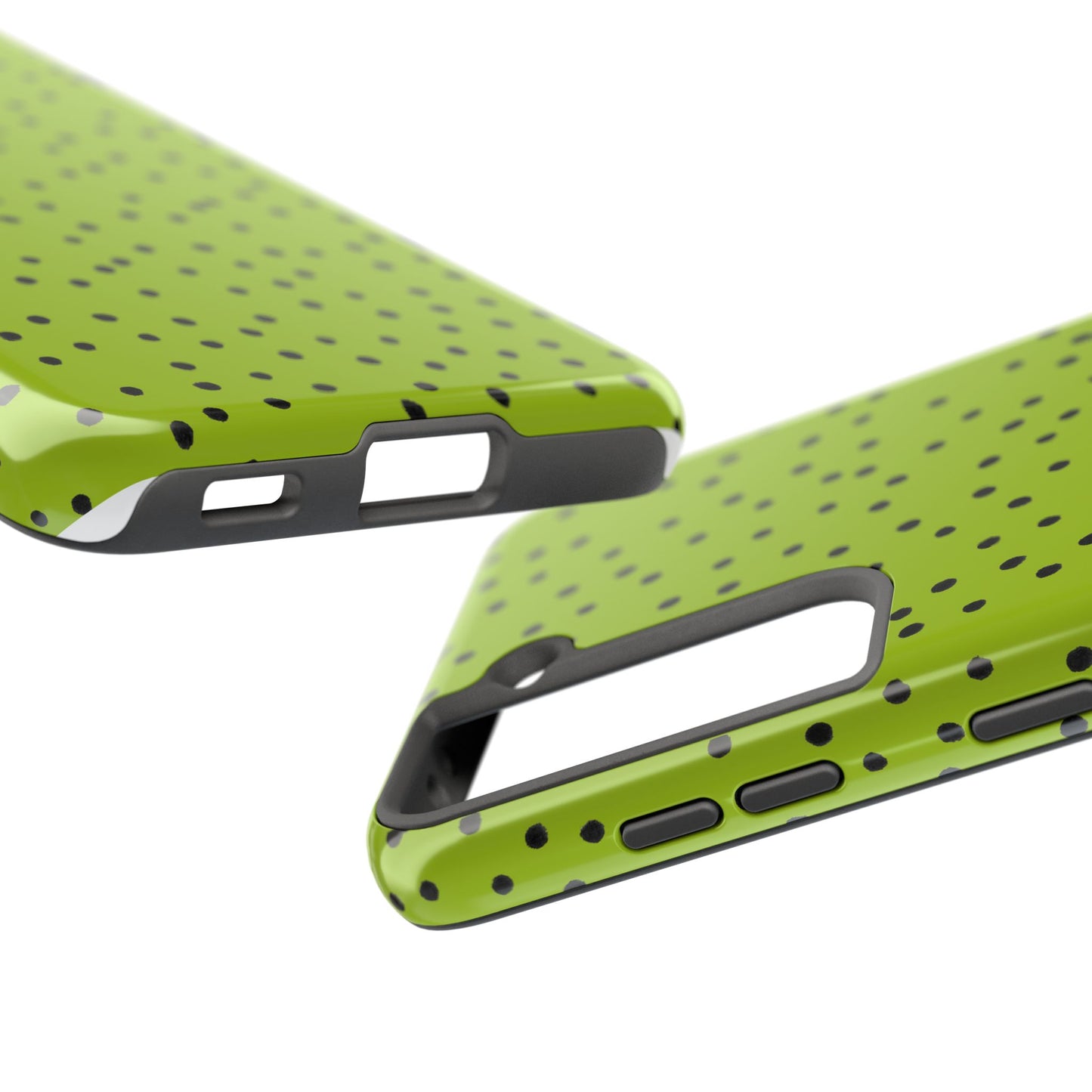 Dinky Dots Chartreuse / Black Phone Case