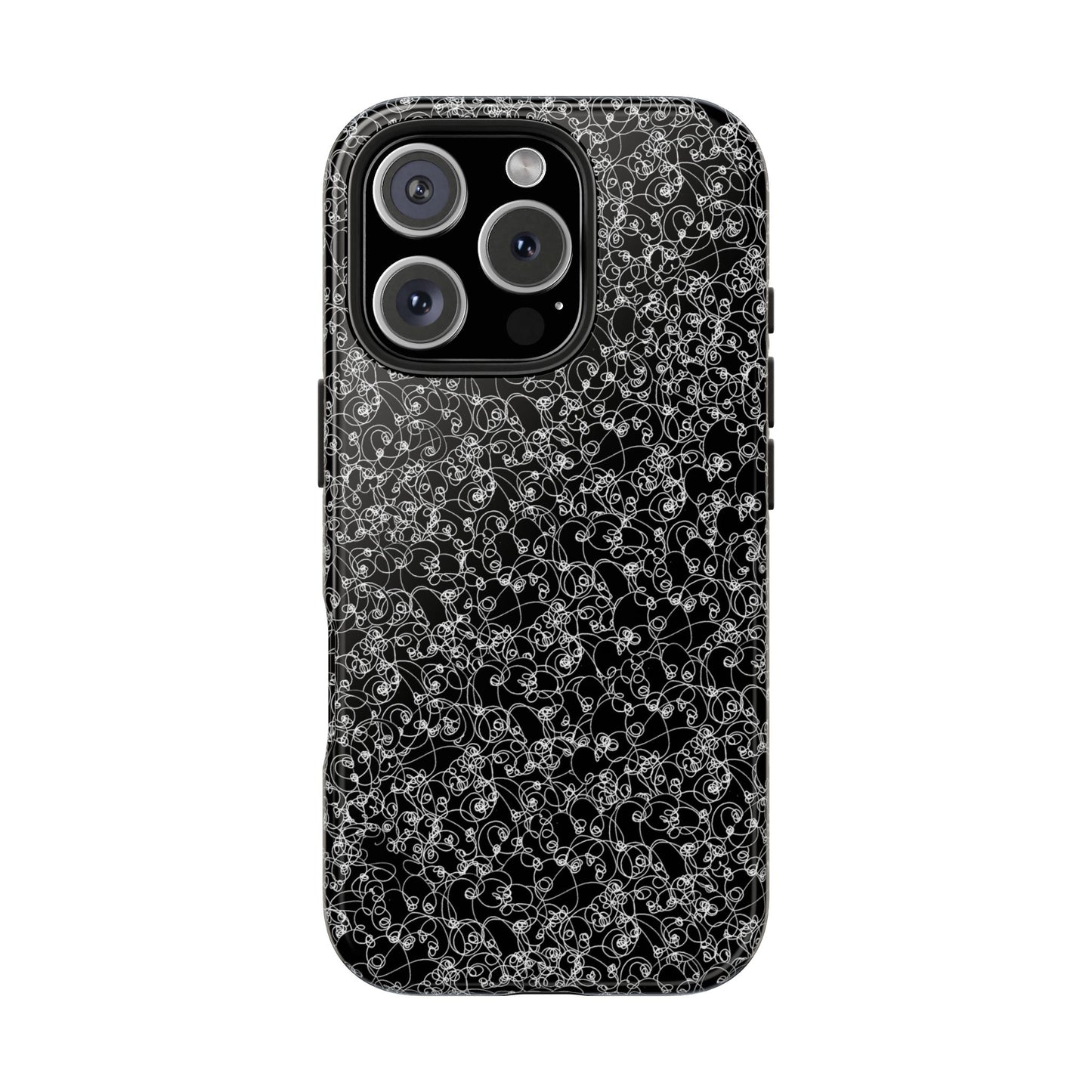 Scribble Black / White Phone Case