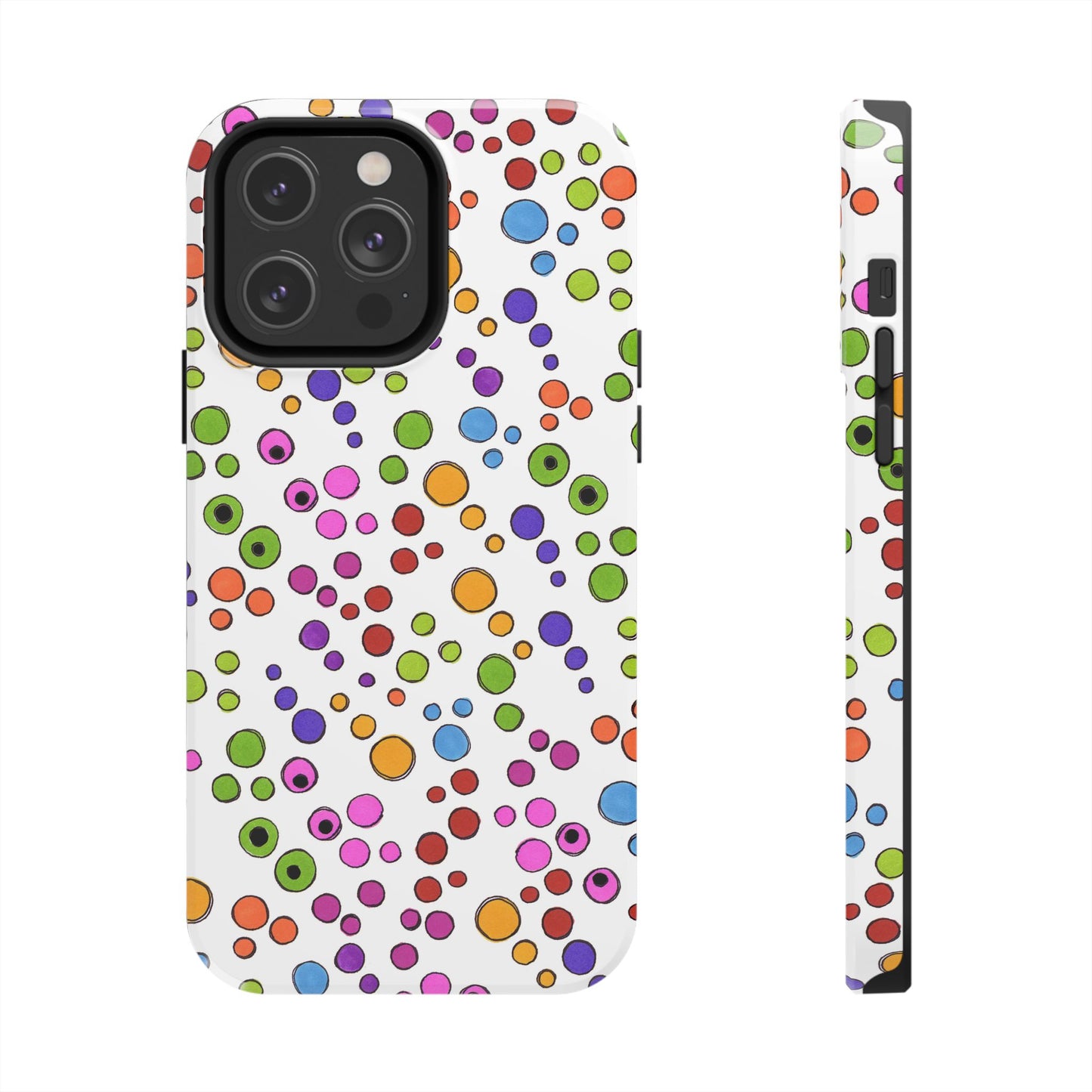 Dog Dots White / Multi Phone Case