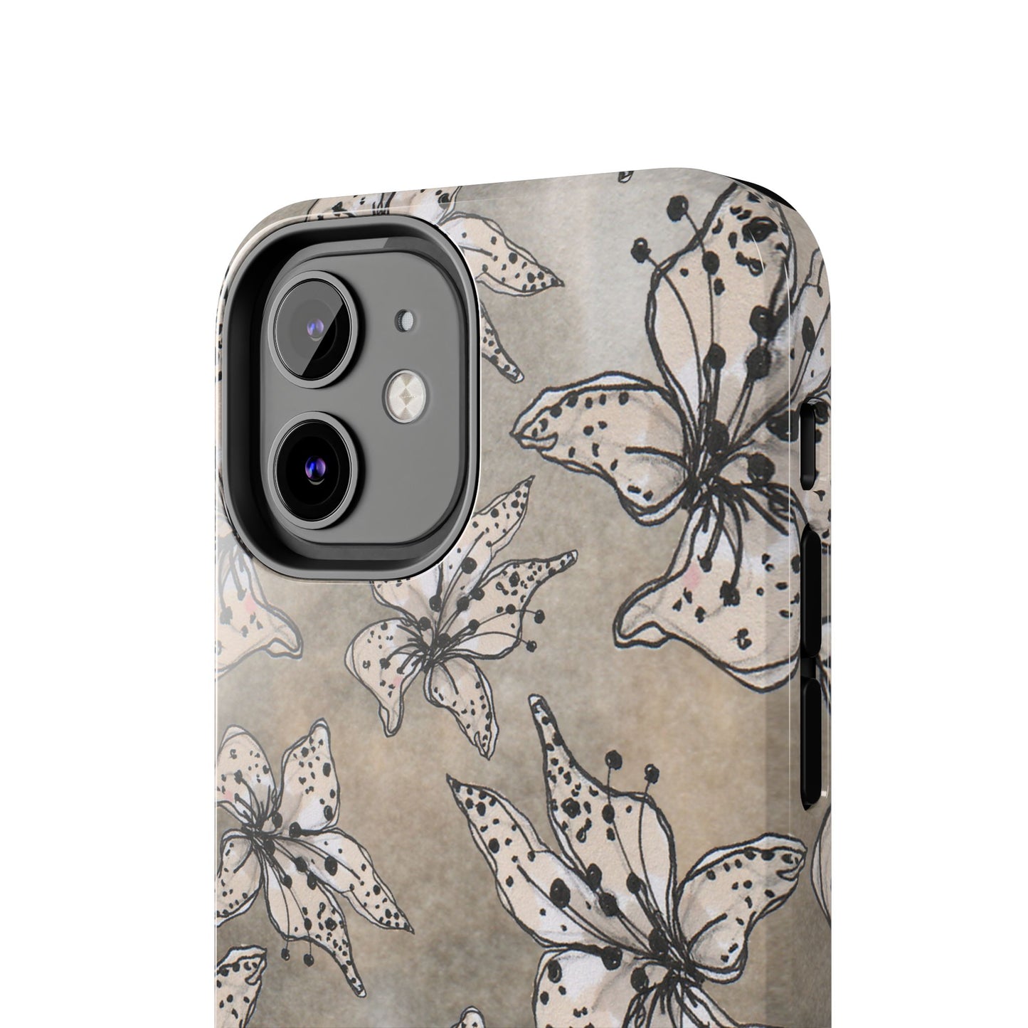 Spotted Lilies Gray Phone Case