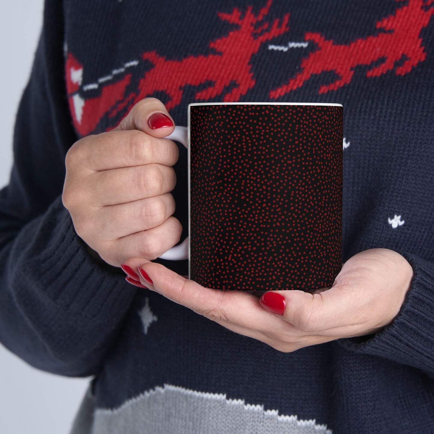 Mini Dot Black / Red Cup