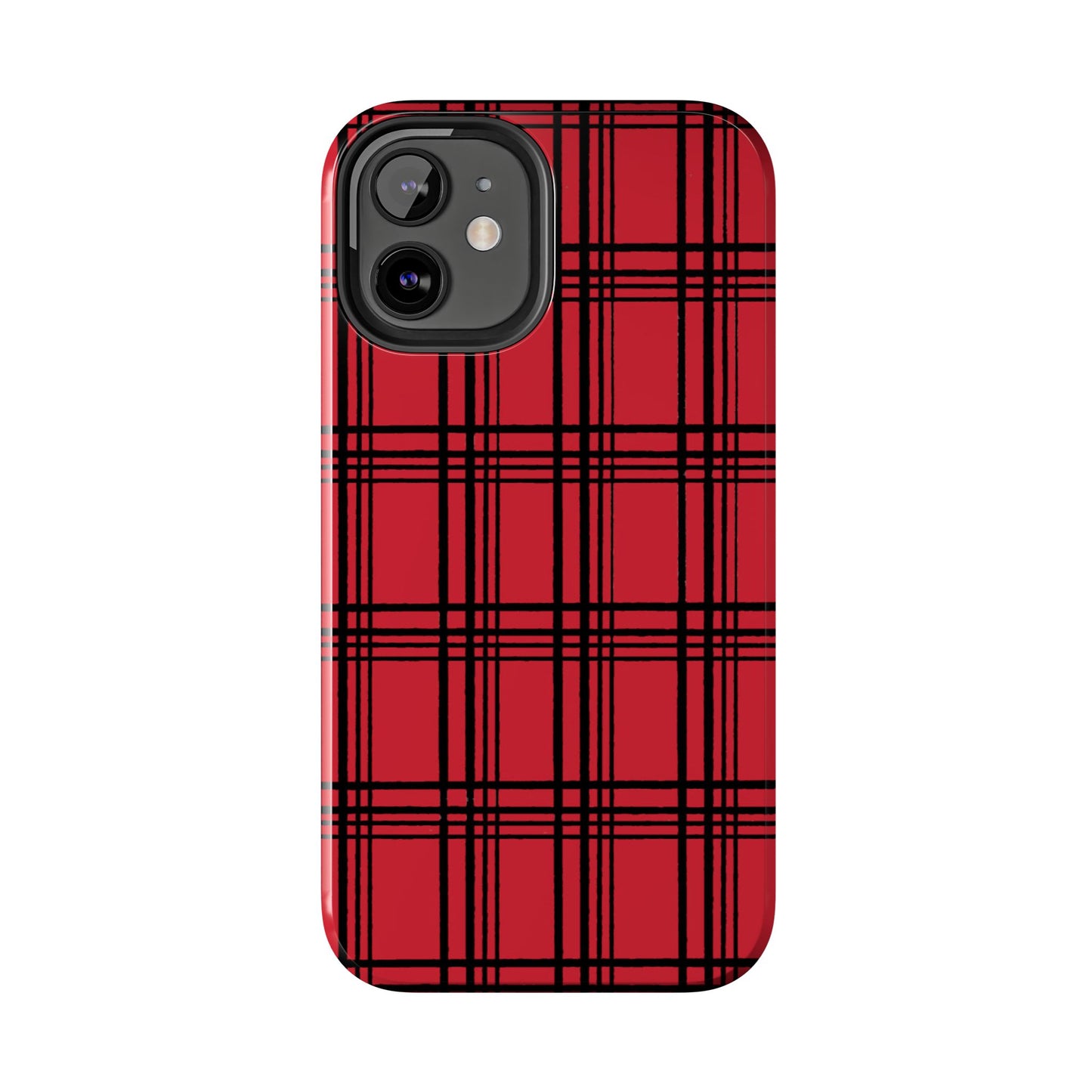 Glad Plaid Red / Black Phone Case