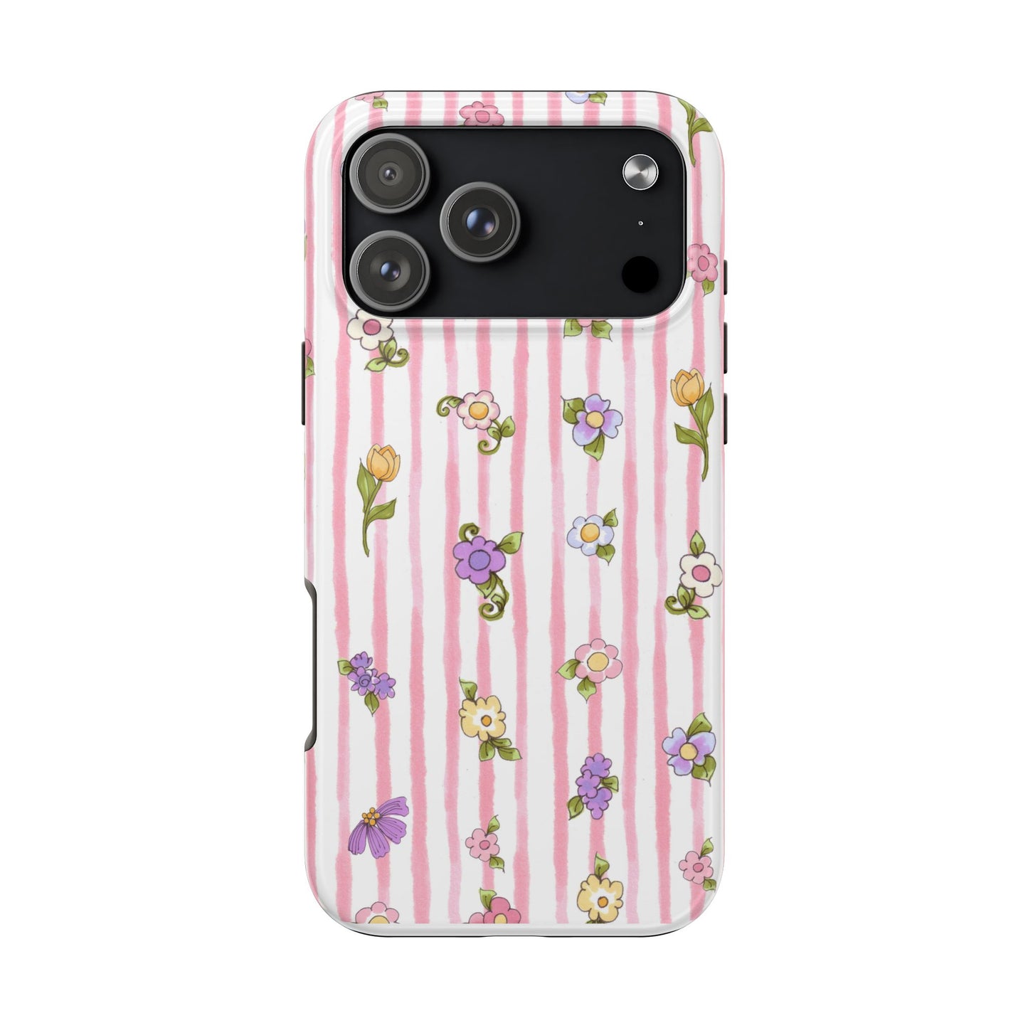 Pretty Posie Stripe Phone Case