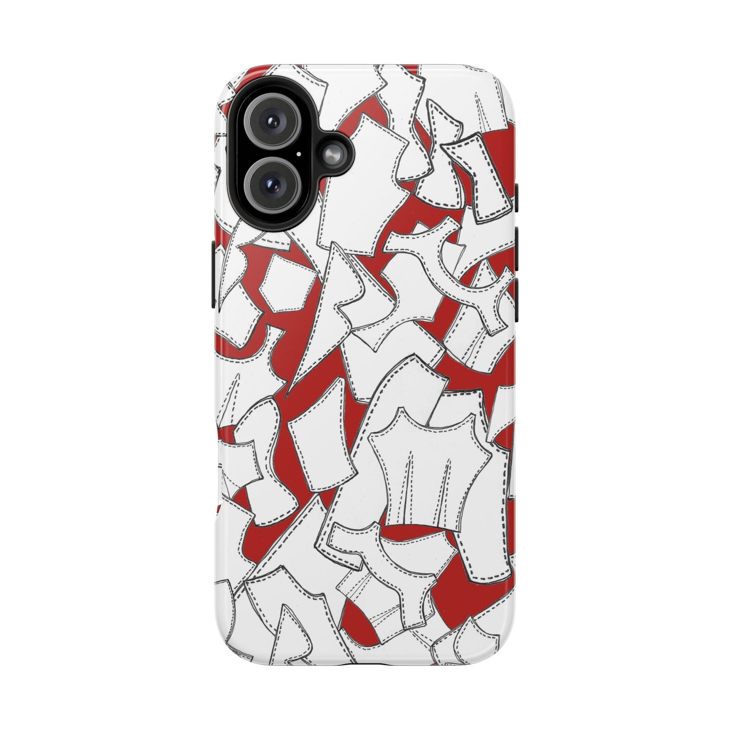 Pattern Pieces Red Phone Case