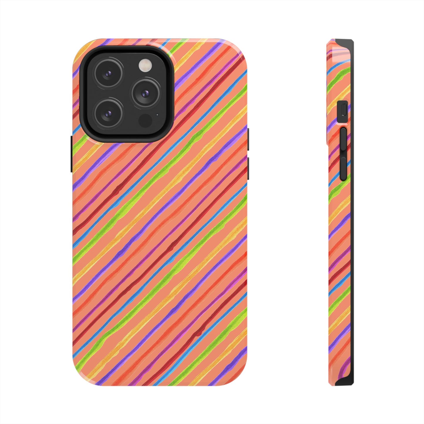 Calico Stripe Orange Phone Case