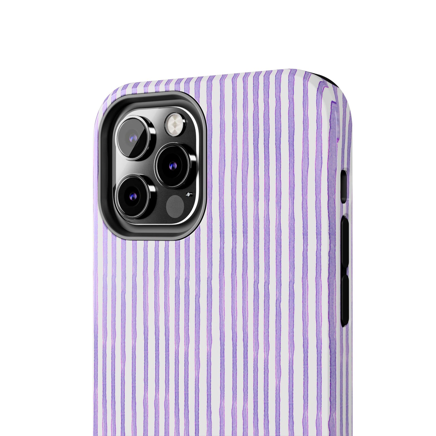 Candy Stripe White / Lilac Phone Case
