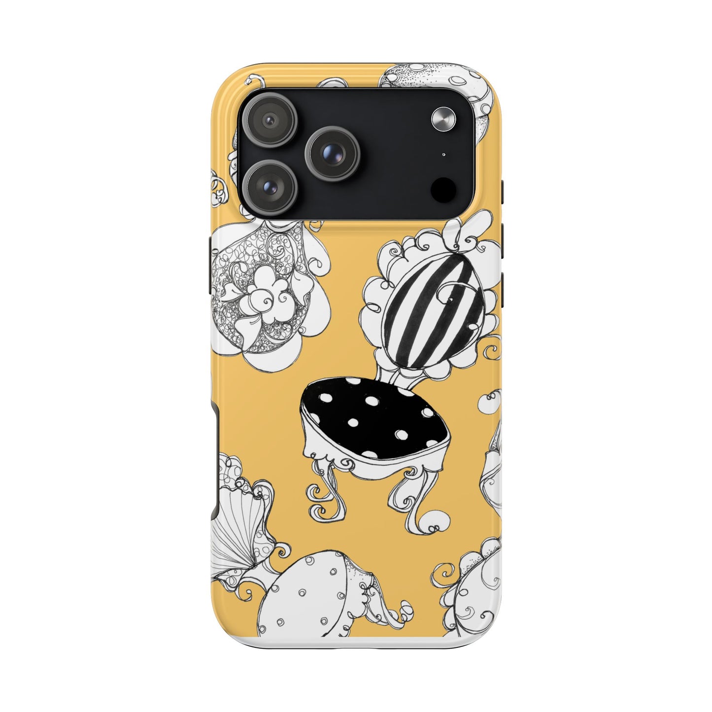 Bistro Chairs Yellow Phone Case