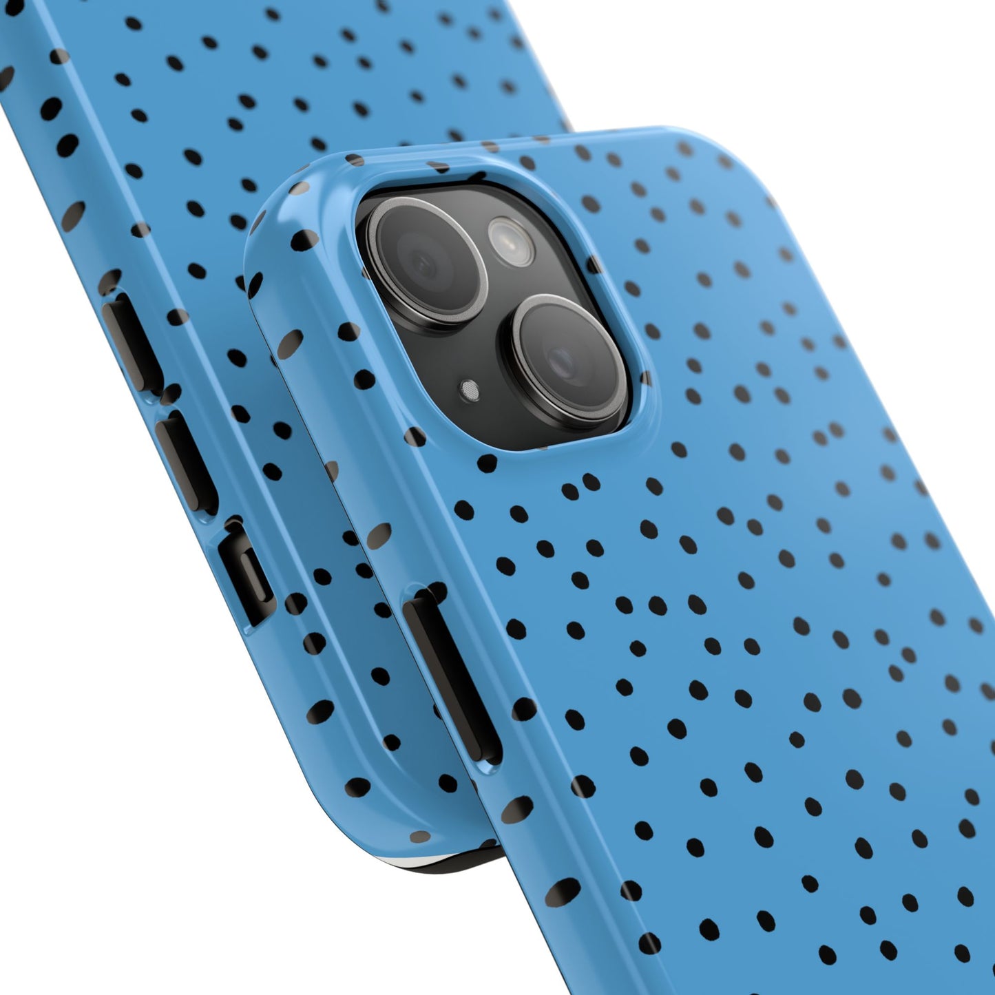 Dinky Dots Turquoise / Black Phone Case