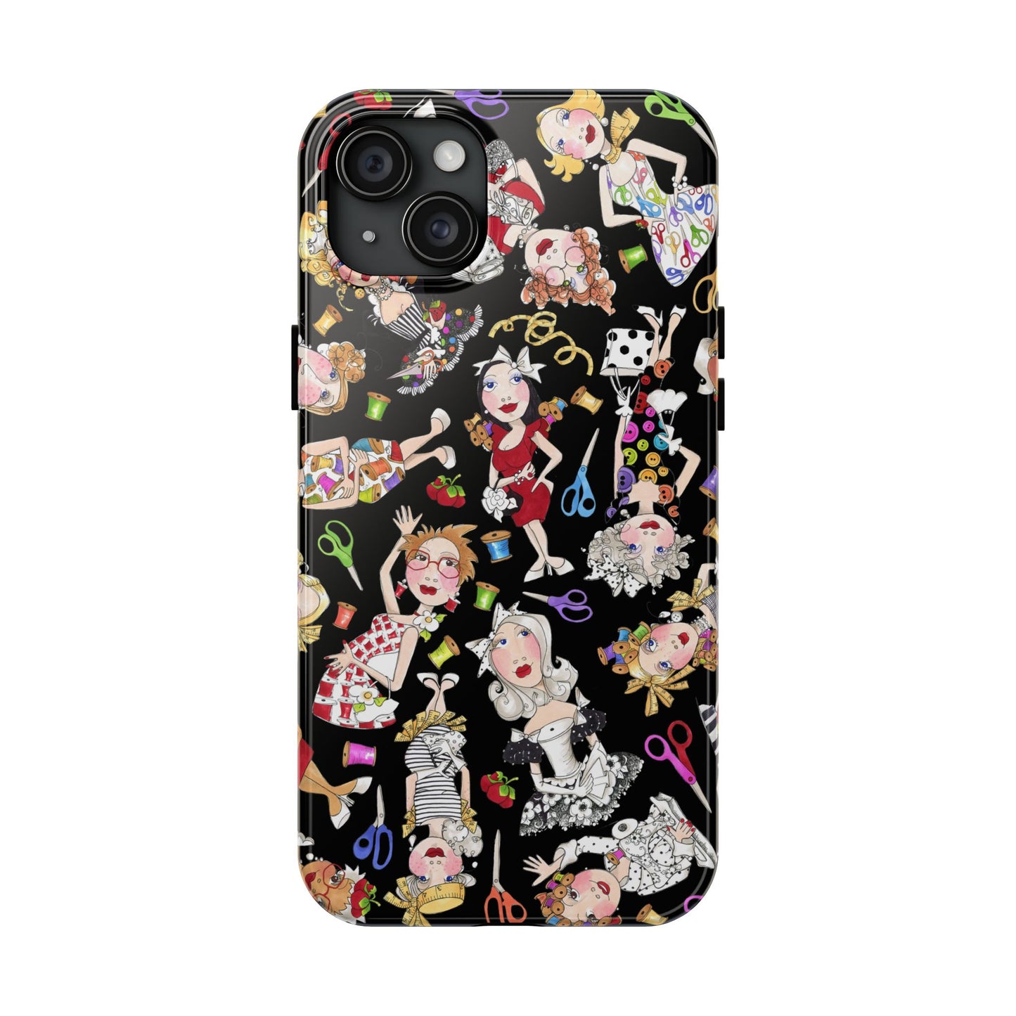 Sew Tossed Black Phone Case