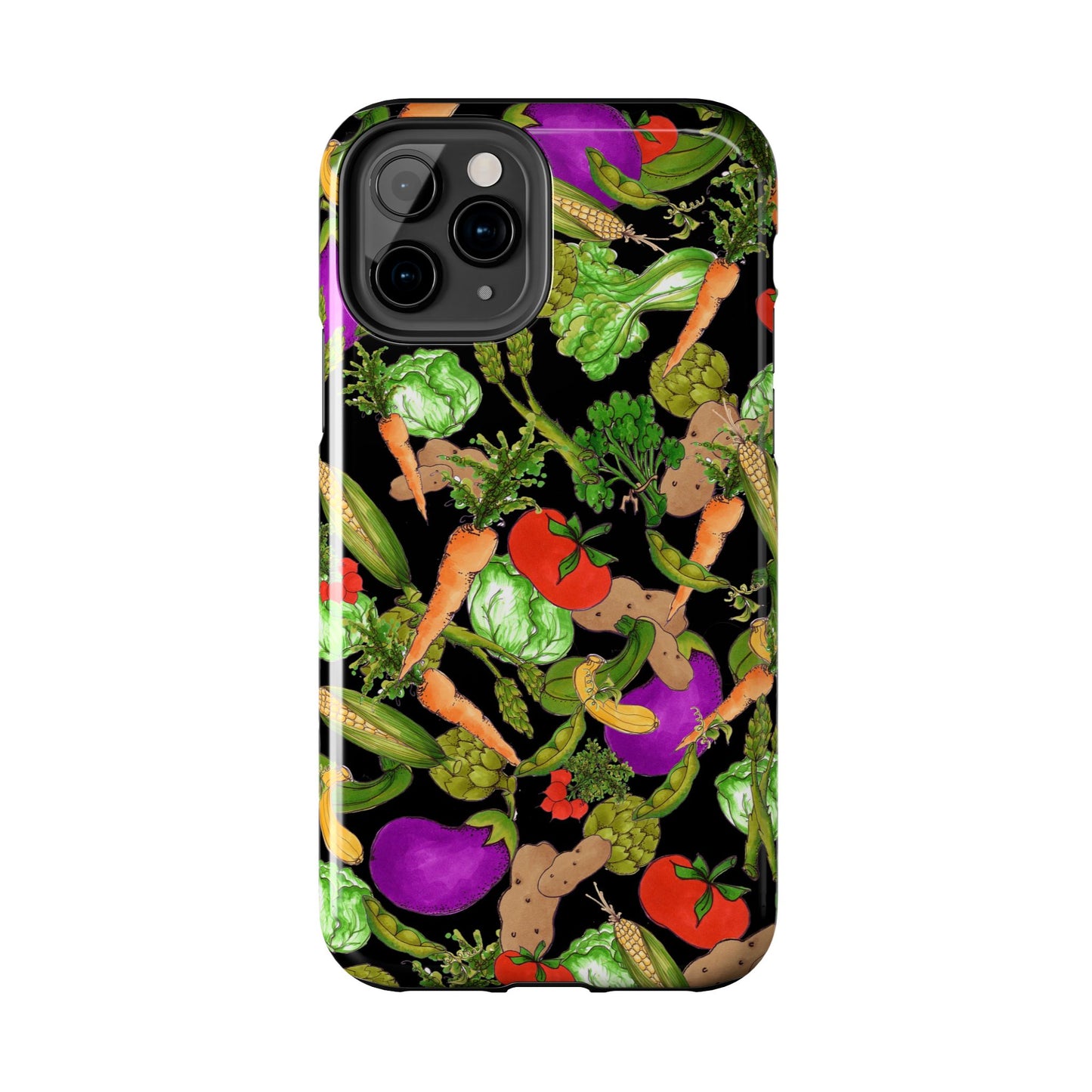 Veggie Jungle Black Phone Case