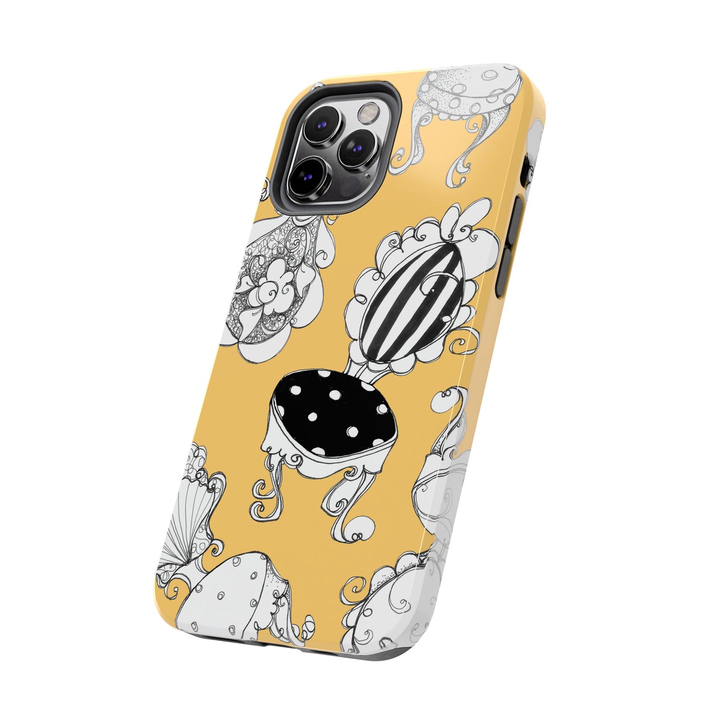 Bistro Chairs Yellow Phone Case