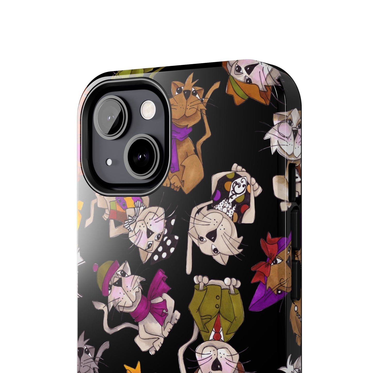 Spice Cats Tossed Black Phone Case