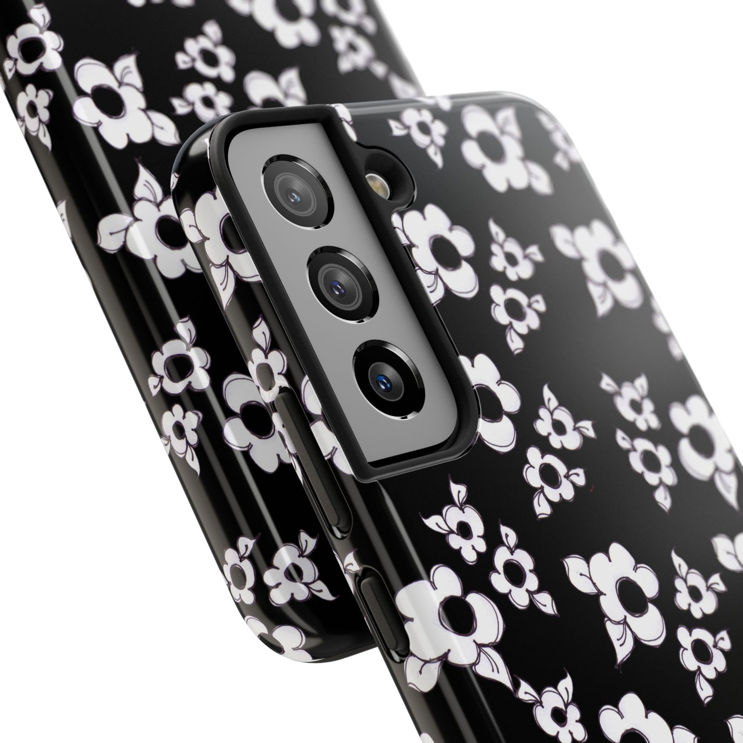 Daisy Cluster Black / White Phone Case