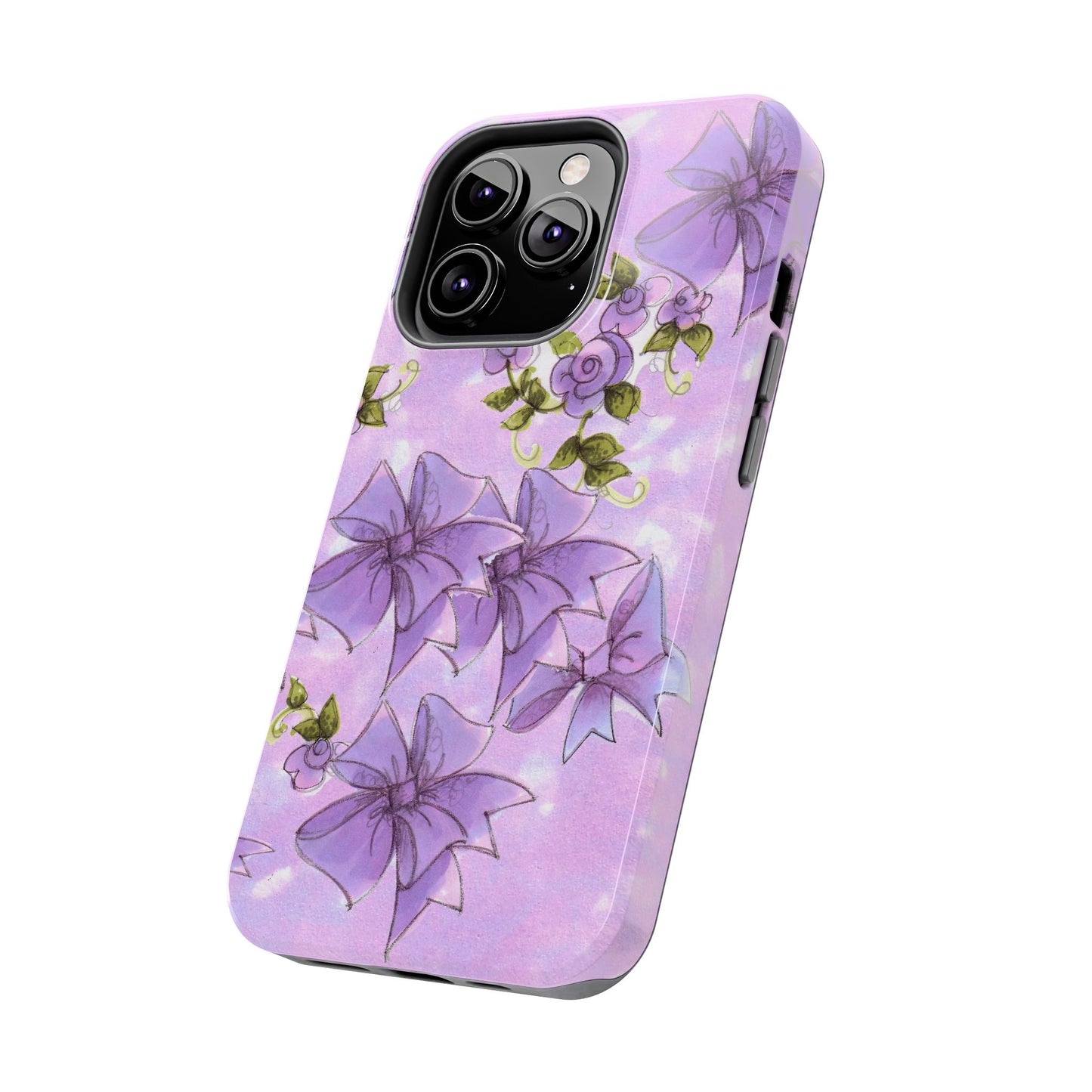 Bows & Flowers Purple Phone Case