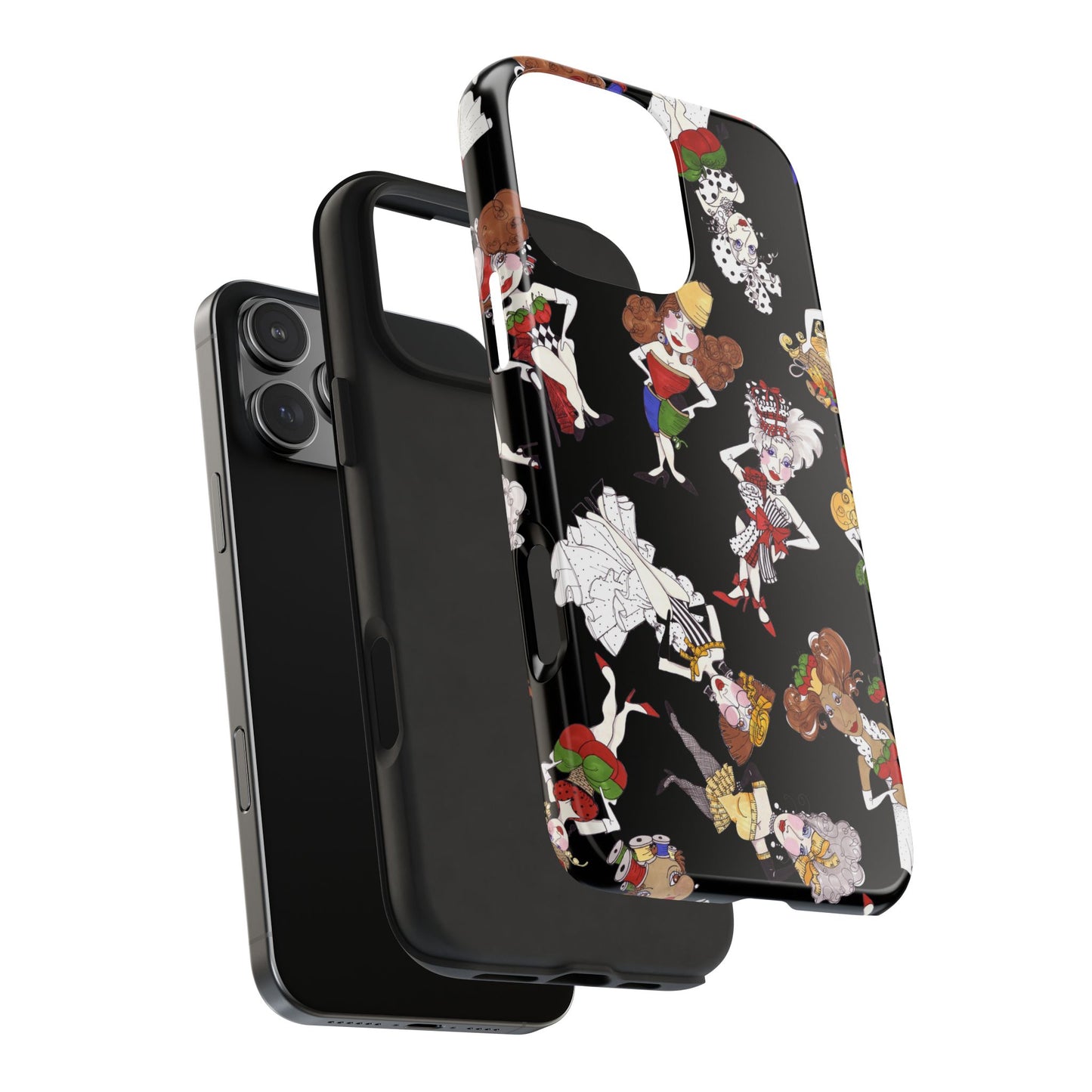 Sew Tossed Black Phone Case