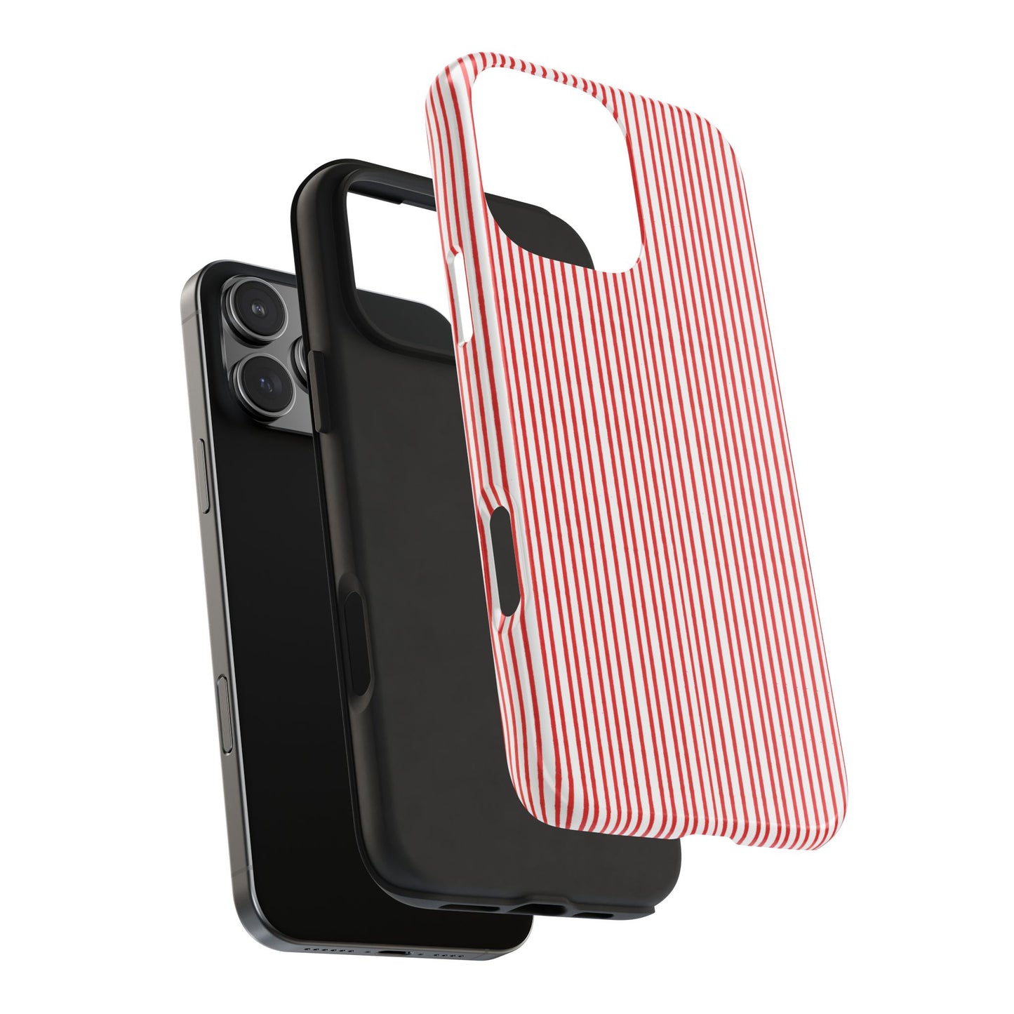 Stripe White / Red Phone Case