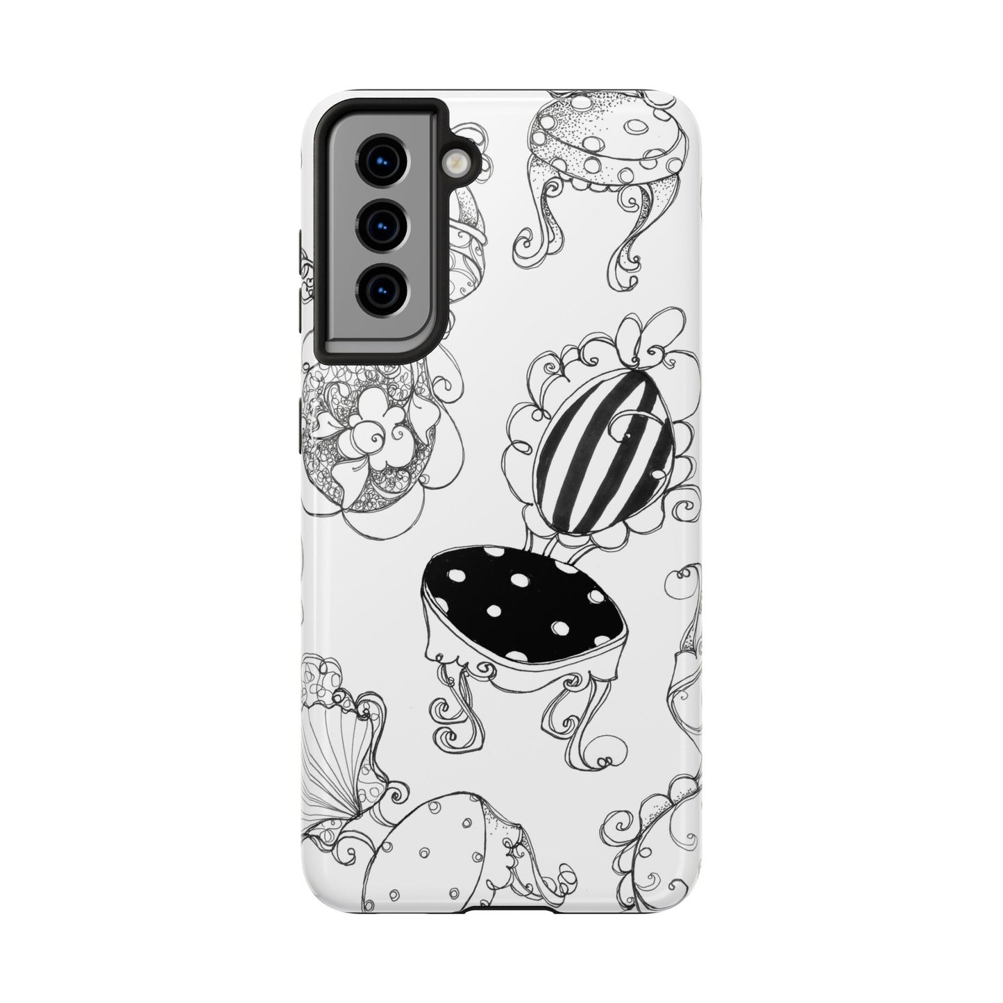 Bistro Chairs White Phone Case