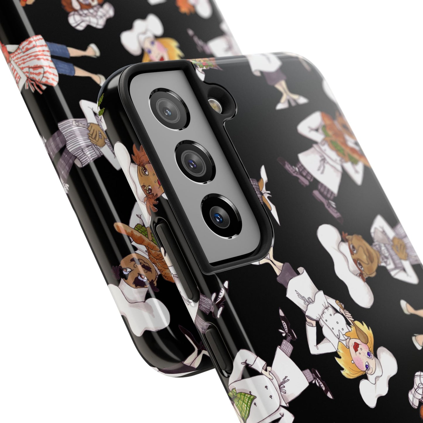Tossed Chefs Black Phone Case