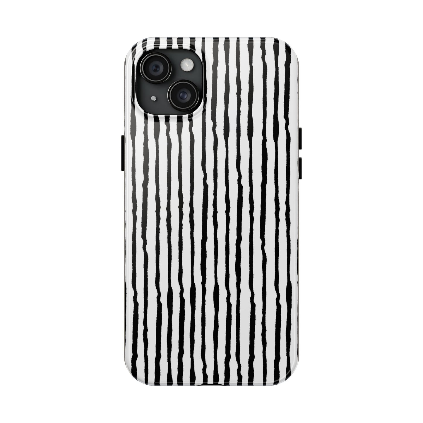 Sorta Stripe White / Black Phone Case