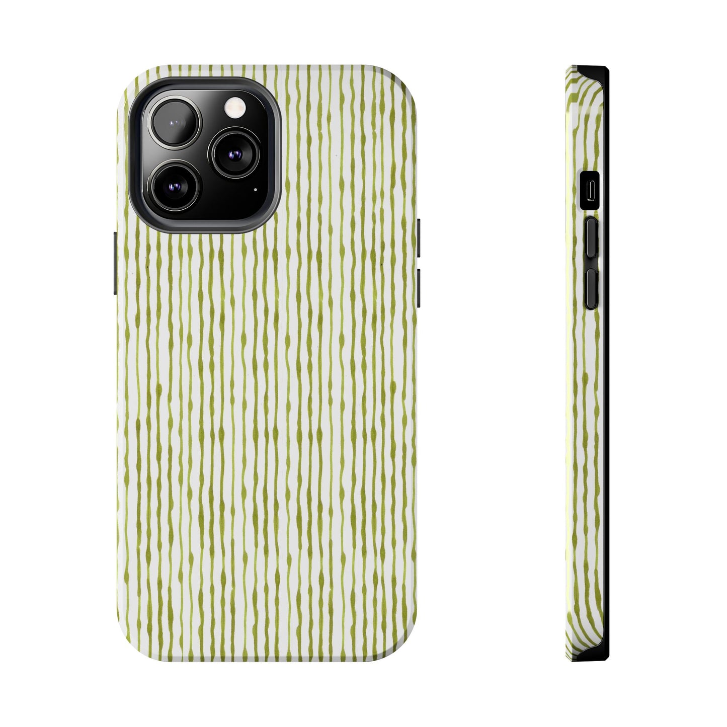 Faux Seersucker White / Green Phone Case