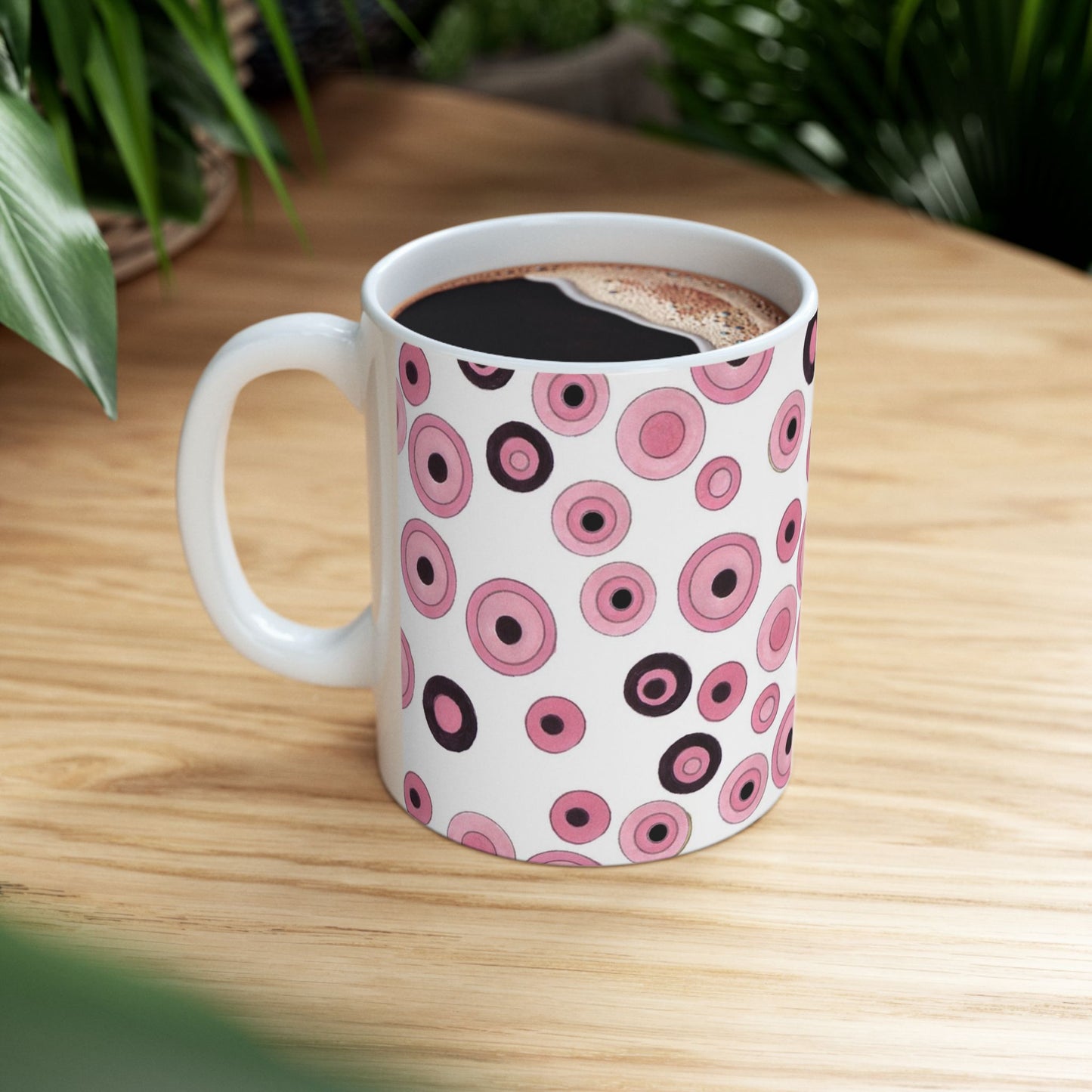 Pink / Black Circles Cup