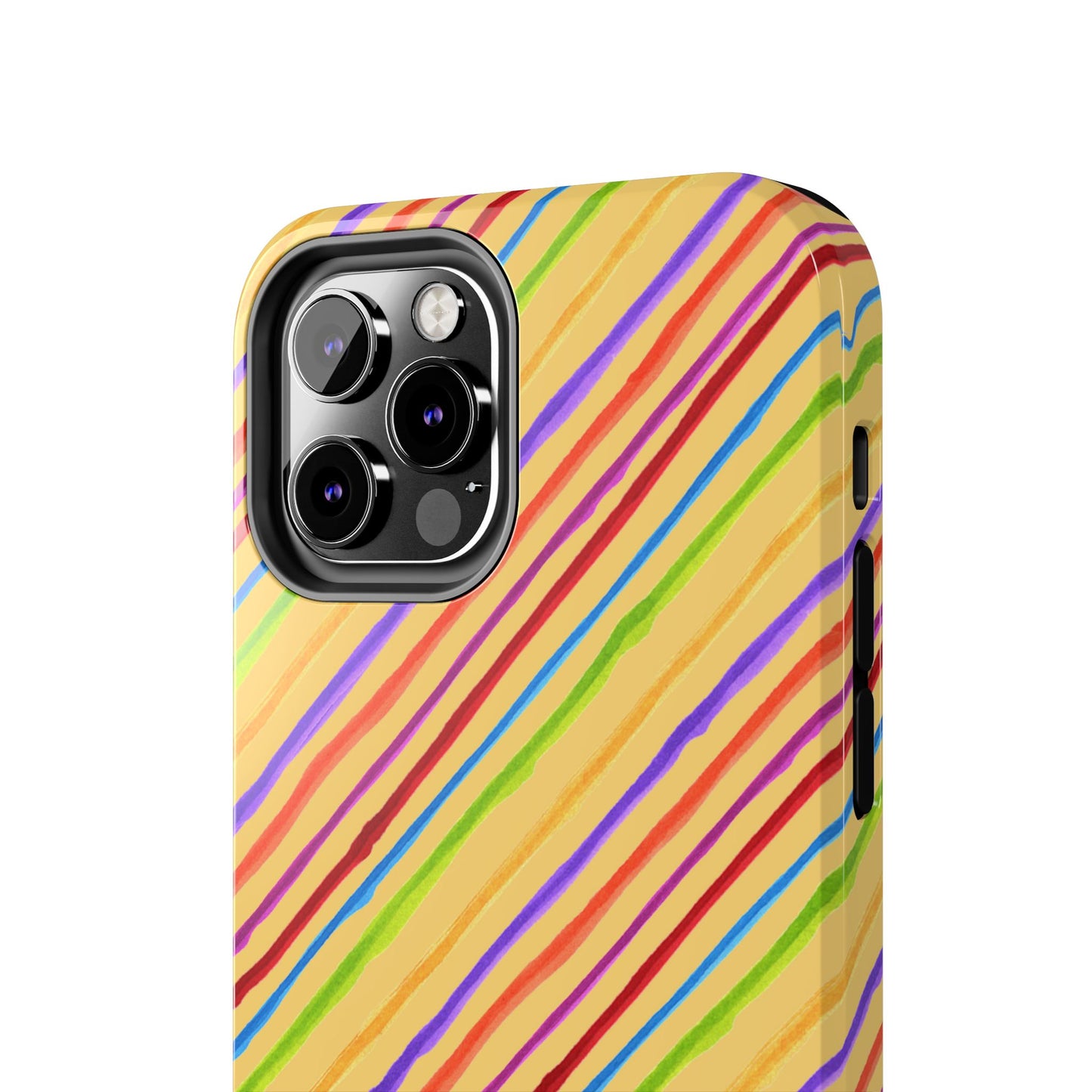 Calico Stripe Yellow Phone Case
