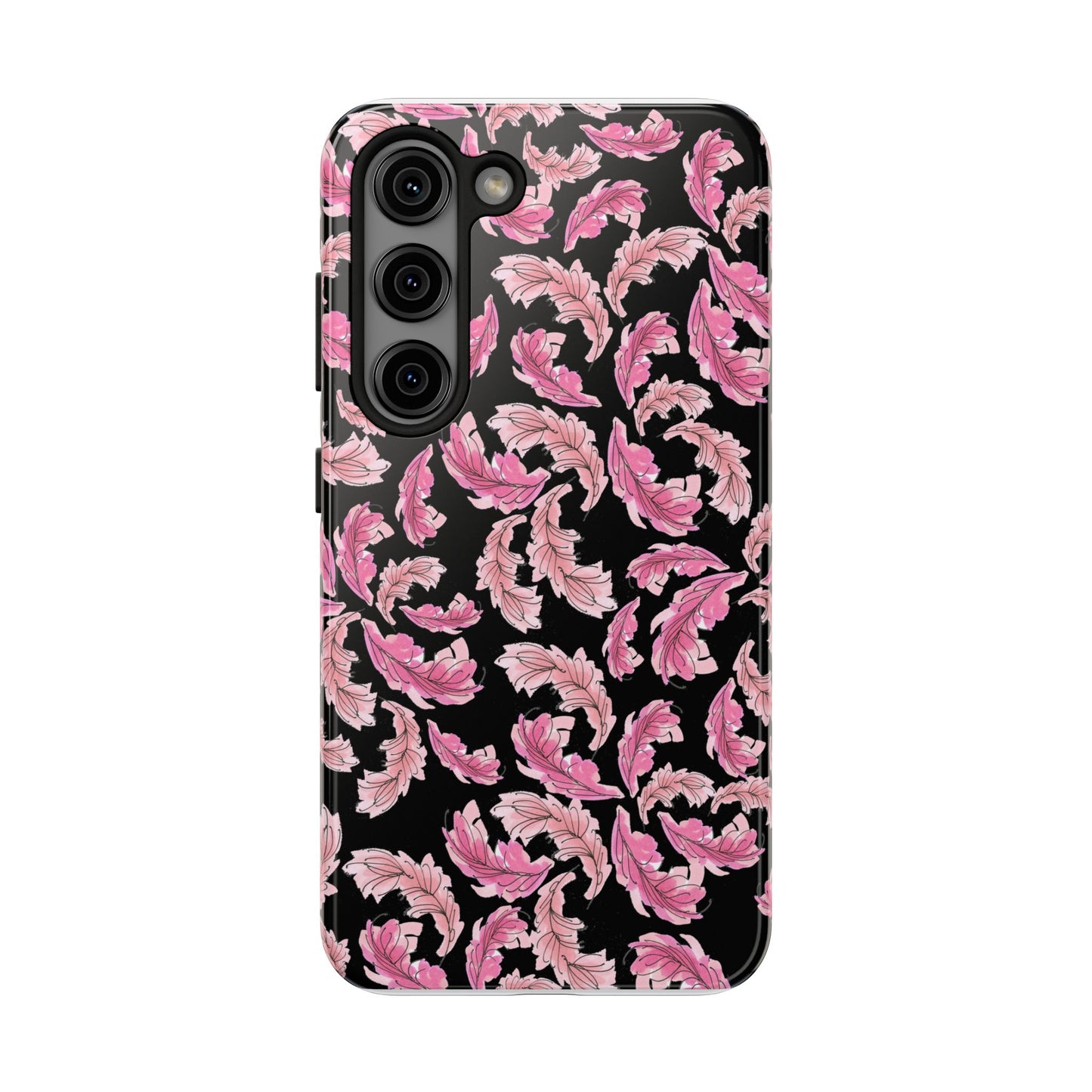 Flam Feathers Black Phone Case