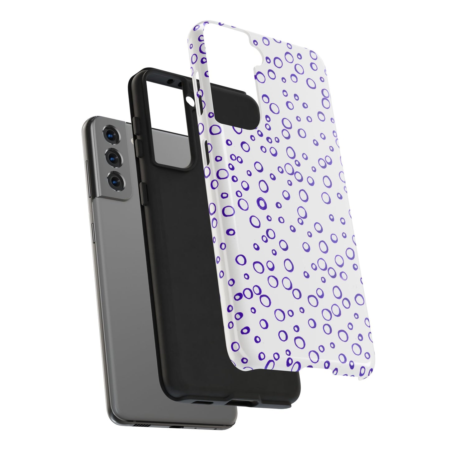 Blue See Through Dots Phone Case