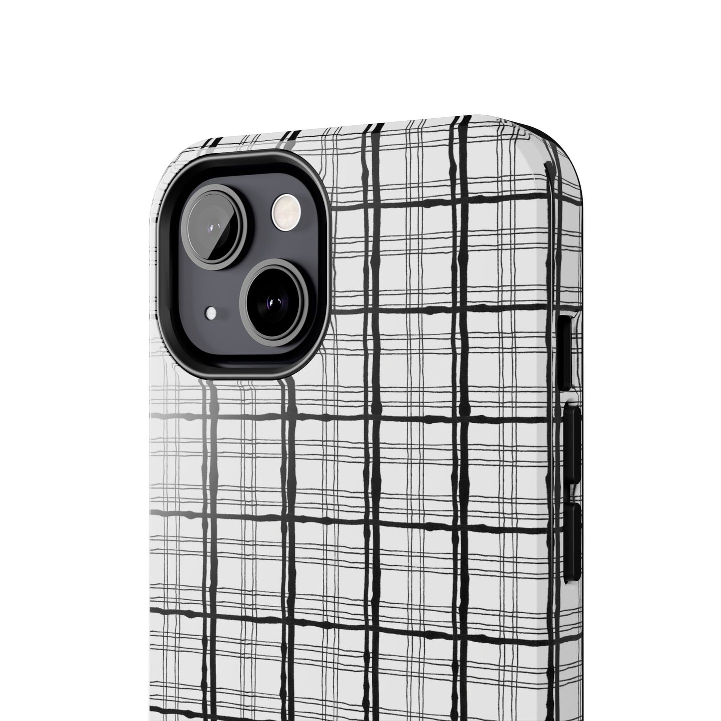 Sophistiplaid White / Black Phone Case
