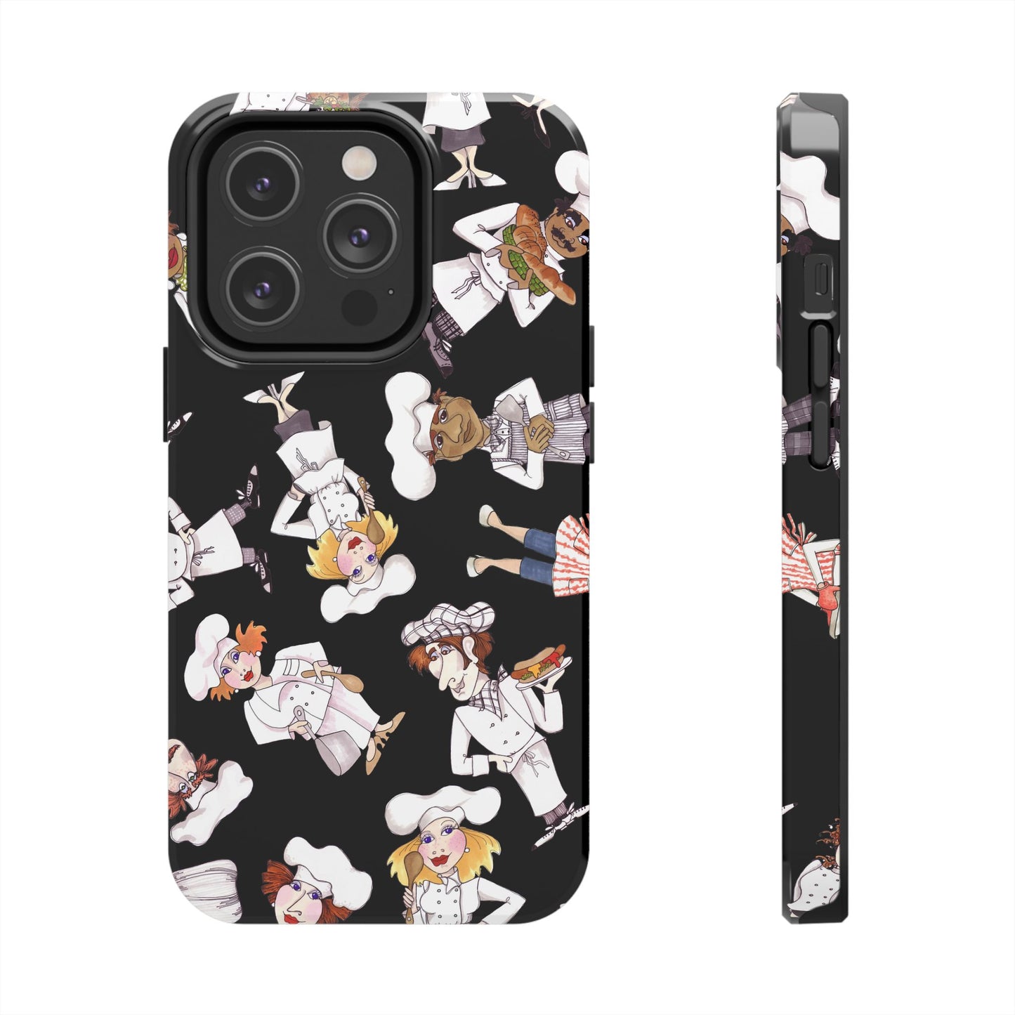 Tossed Chefs Black Phone Case