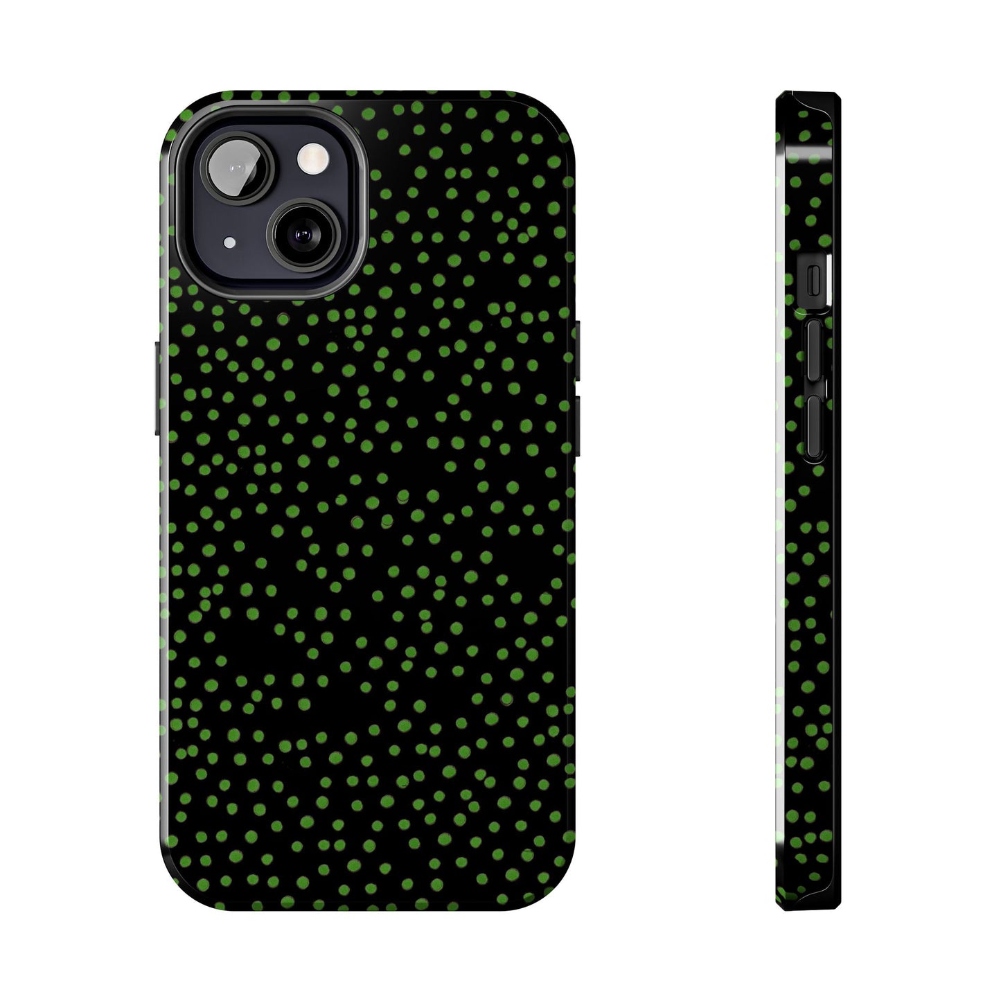 Dinky Dots Black / Green Phone Case