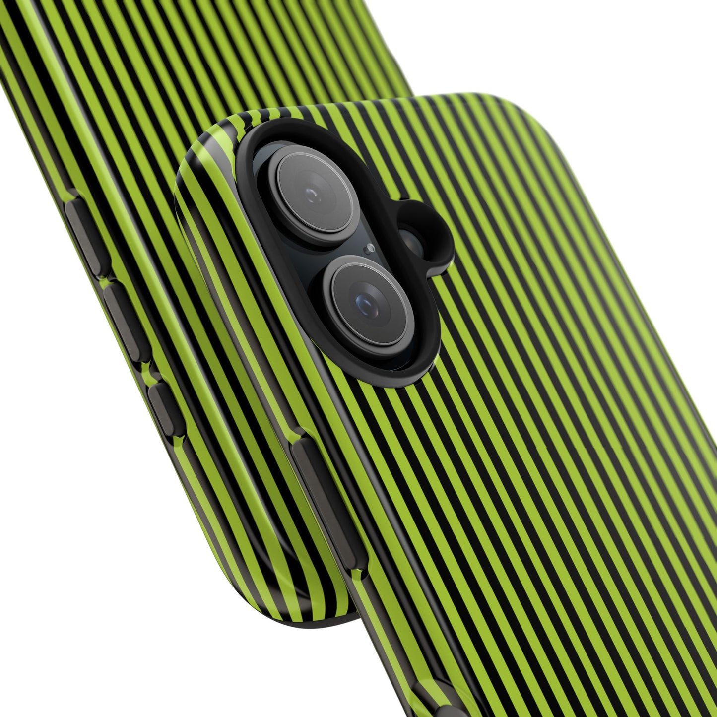 Stripe Green / Black Phone Case