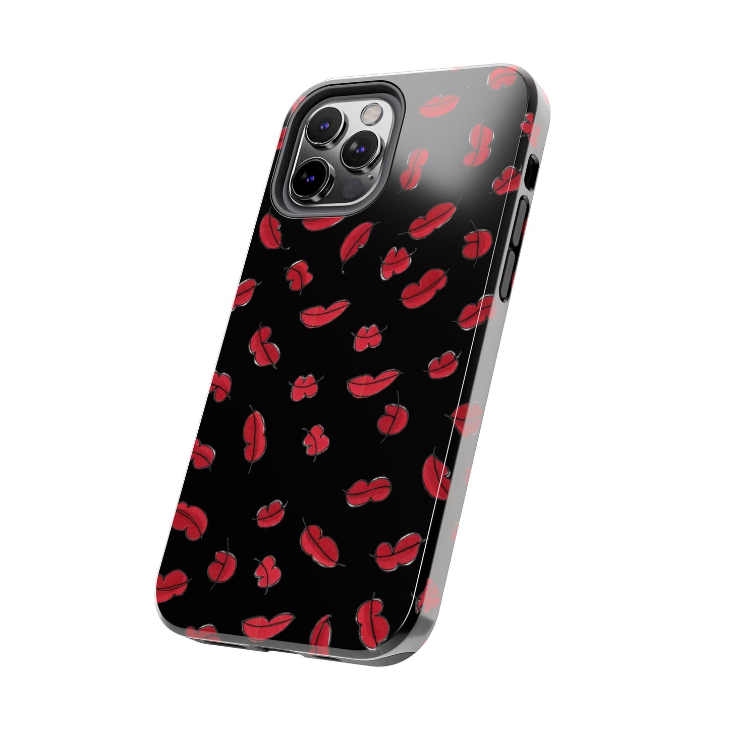 Lotsa Lips Black Phone Case