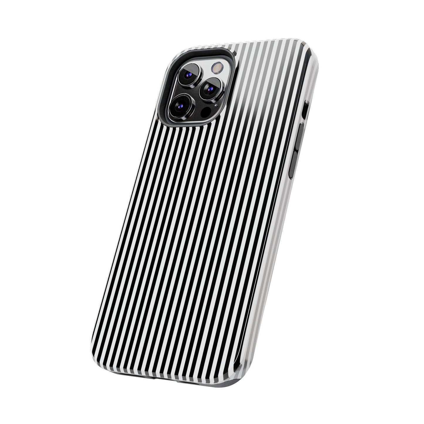 Stripe White / Black Phone Case