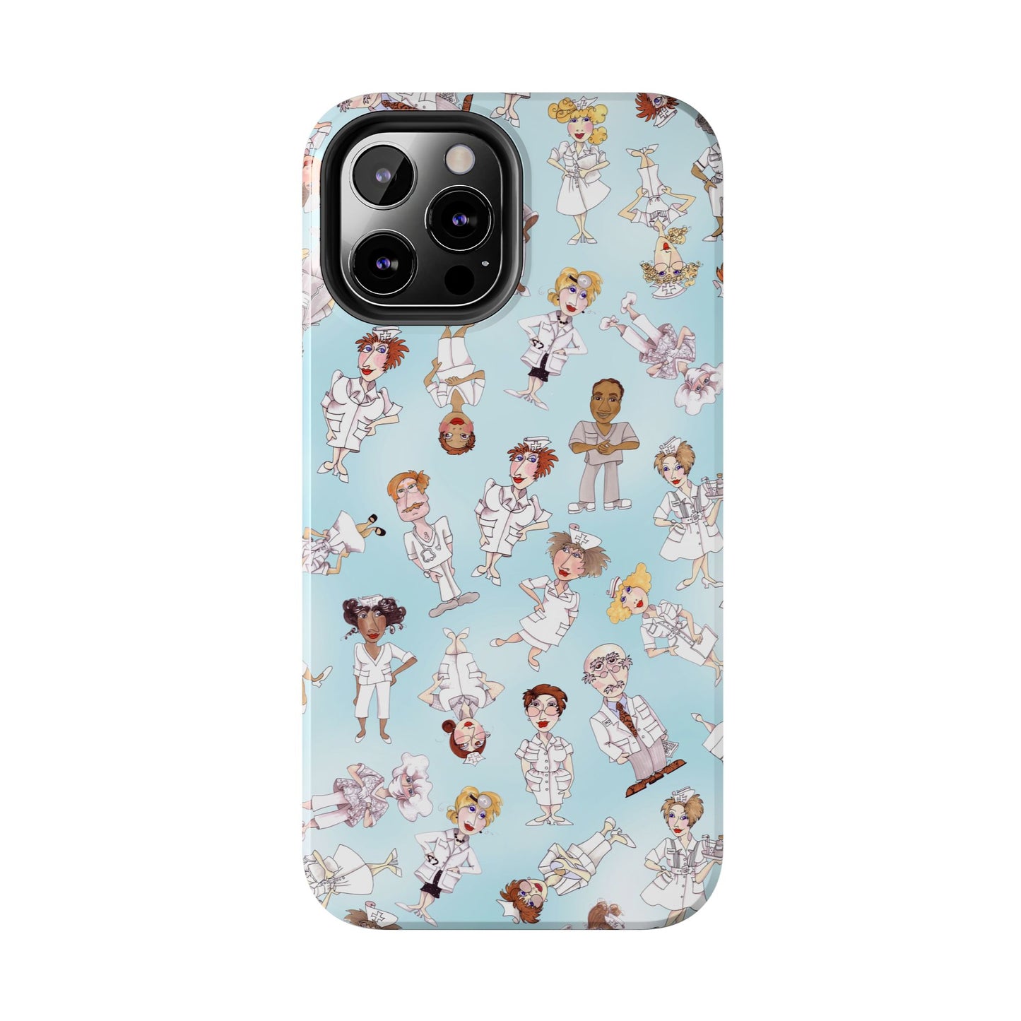 Tossed Nurses Aqua Phone Case
