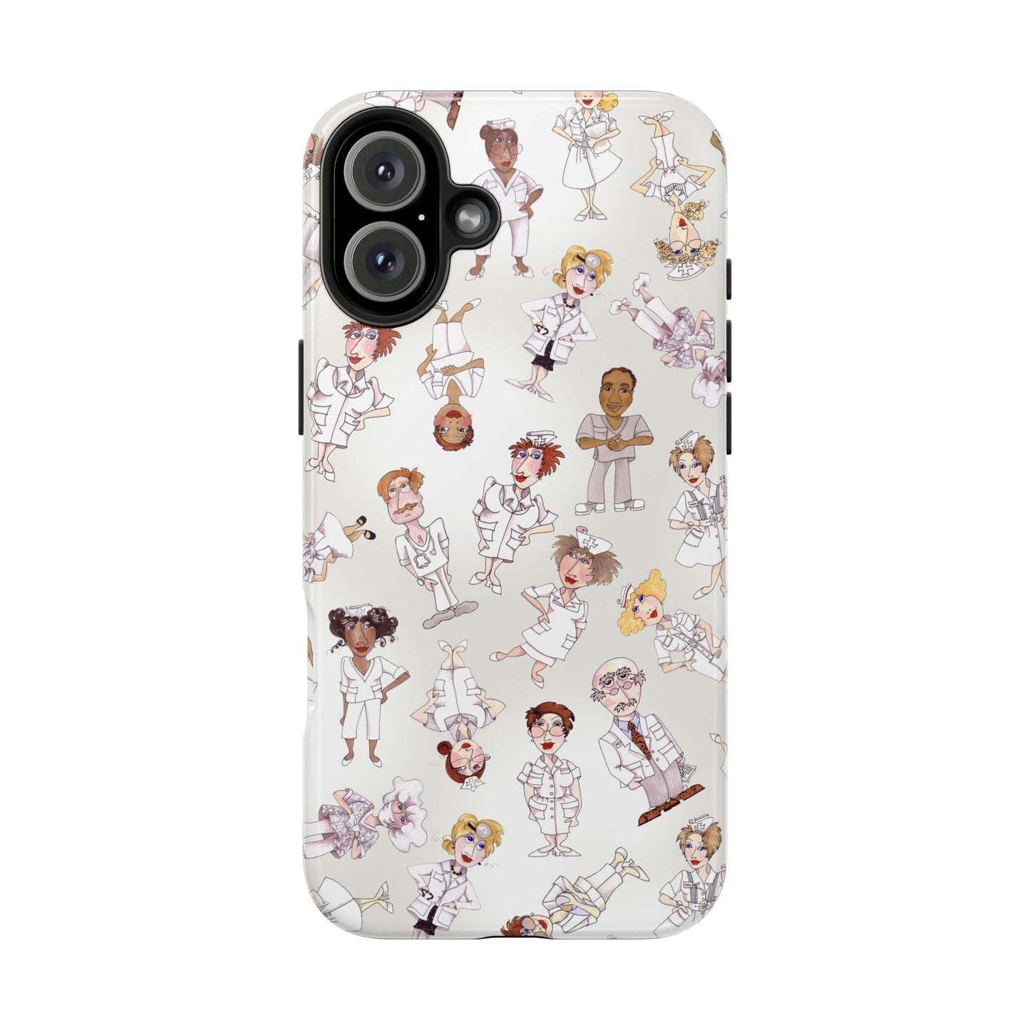 Tossed Nurses Gray Phone Case