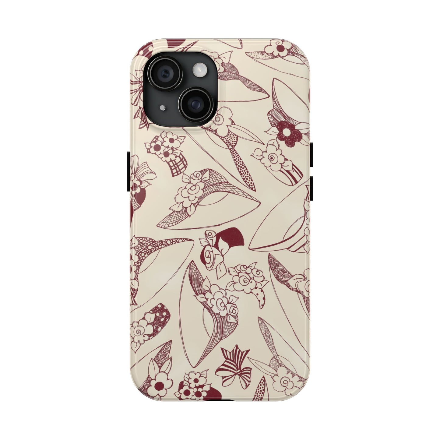 Millinery Ivory / Red Phone Case
