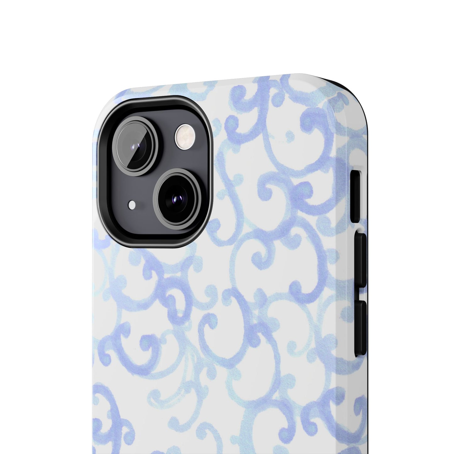 Scrollie White / Blue Phone Case