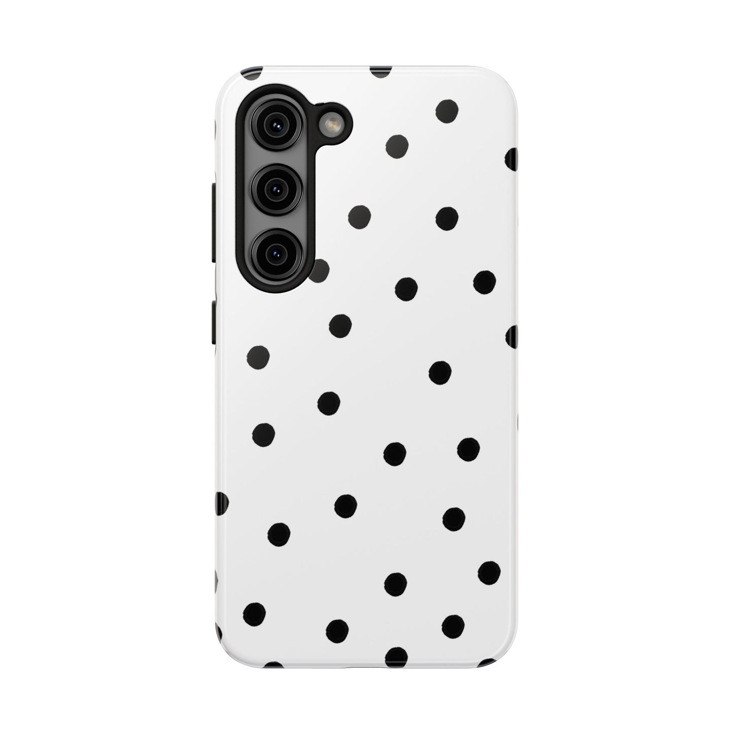 Space Dots White / Black Phone Case
