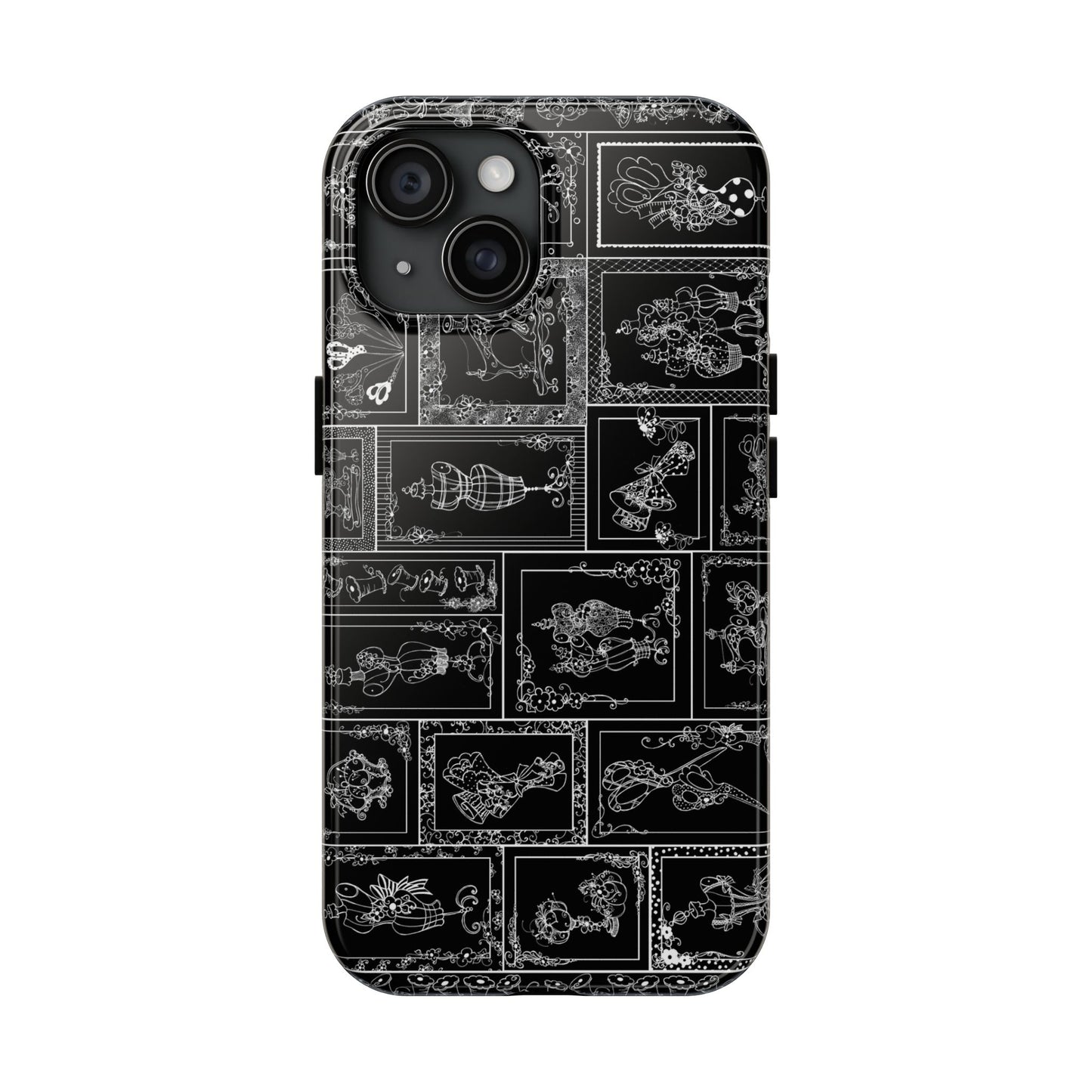 Sew Fancy Black Phone Case